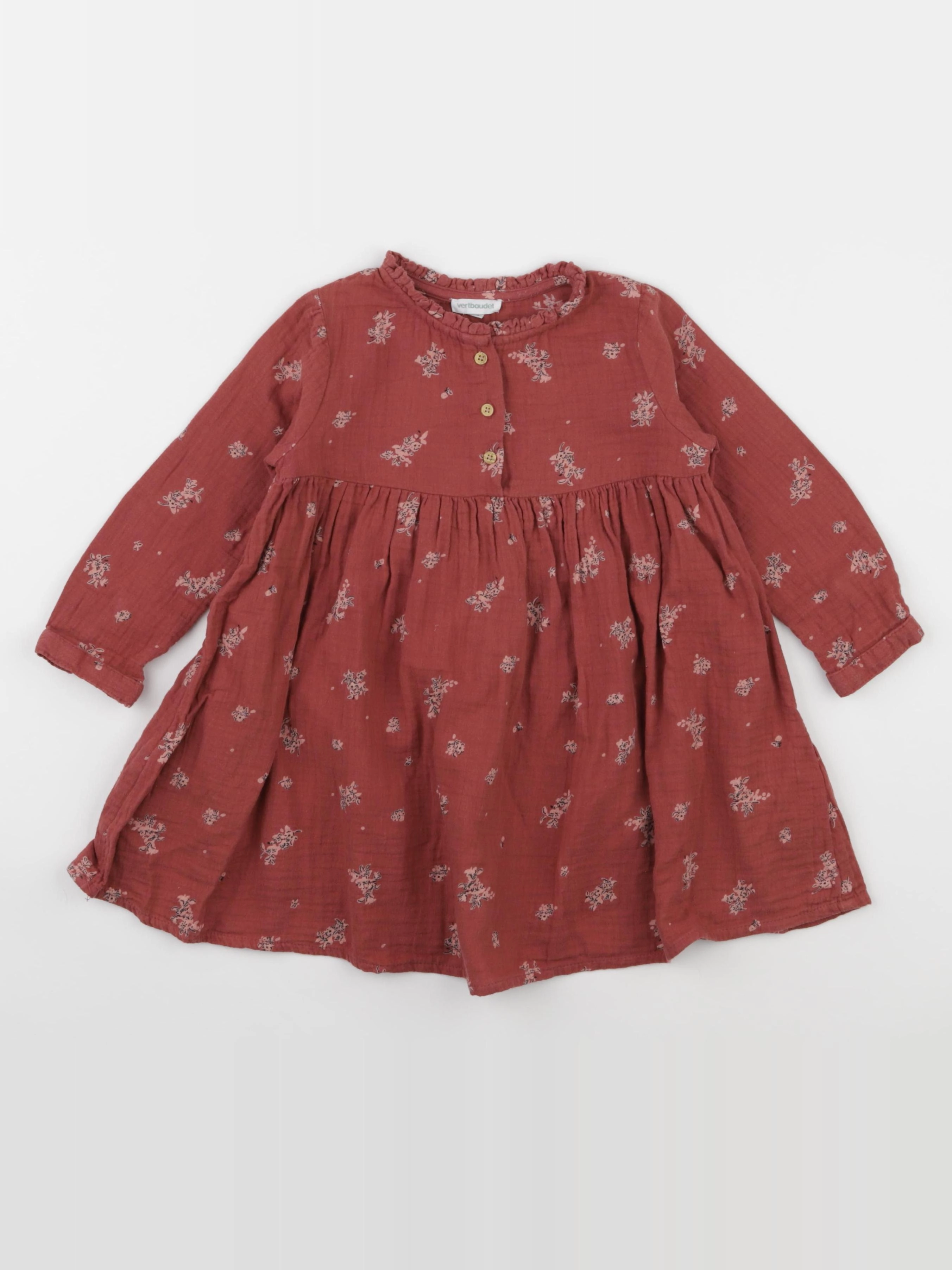 Vertbaudet - robe rouge - 3 ans