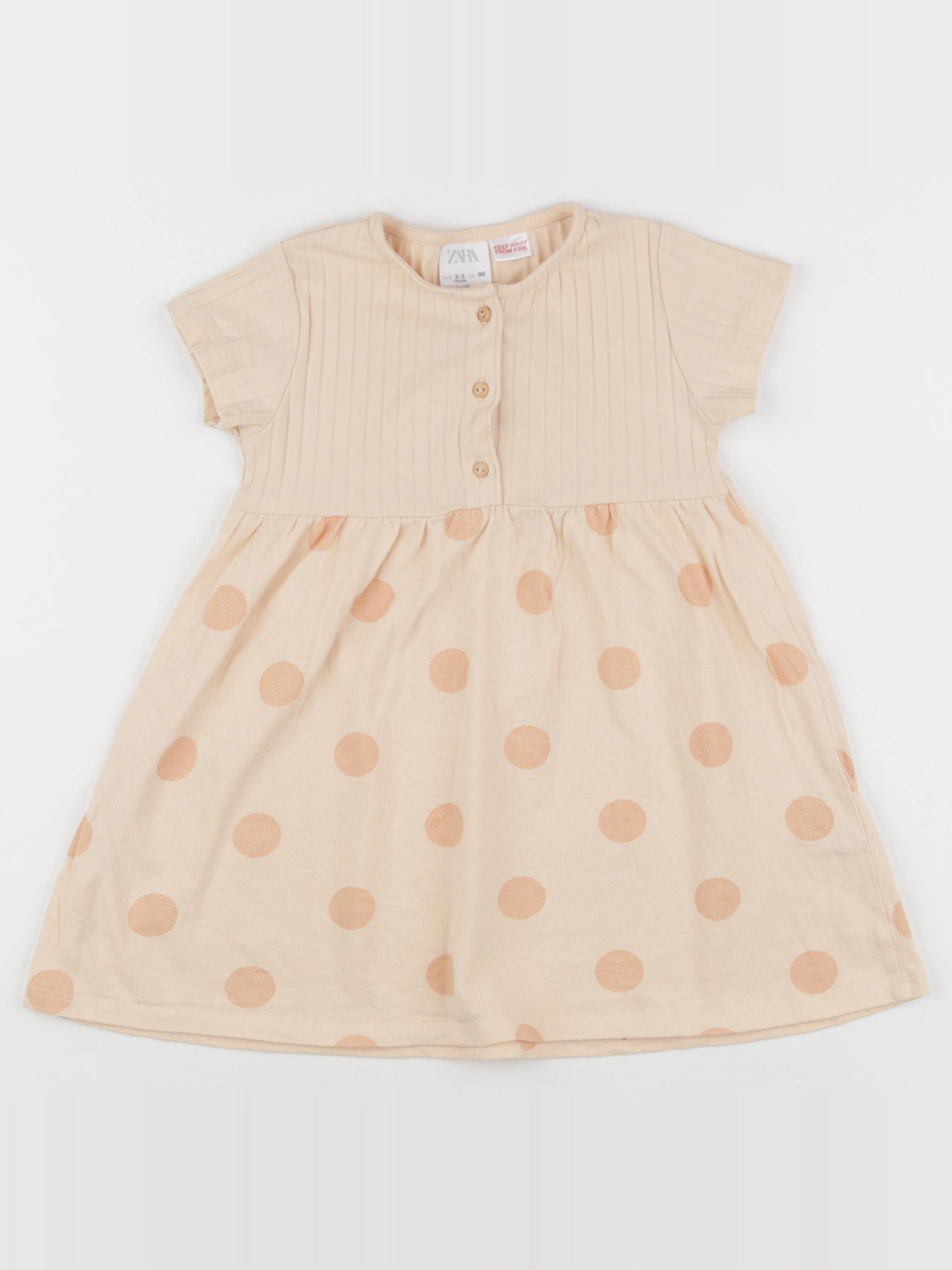 Zara - robe orange - 2/3 ans