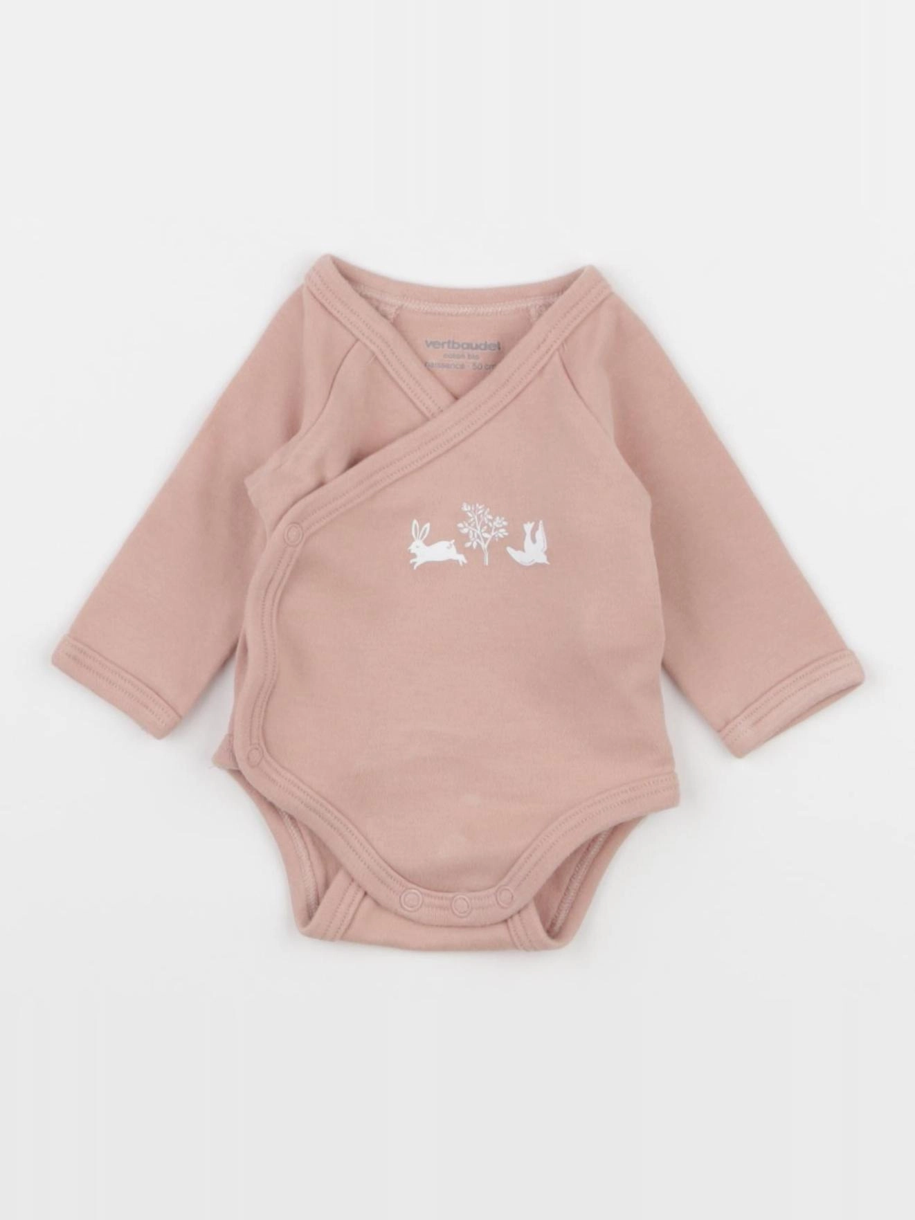 Vertbaudet - body rose - 0 mois