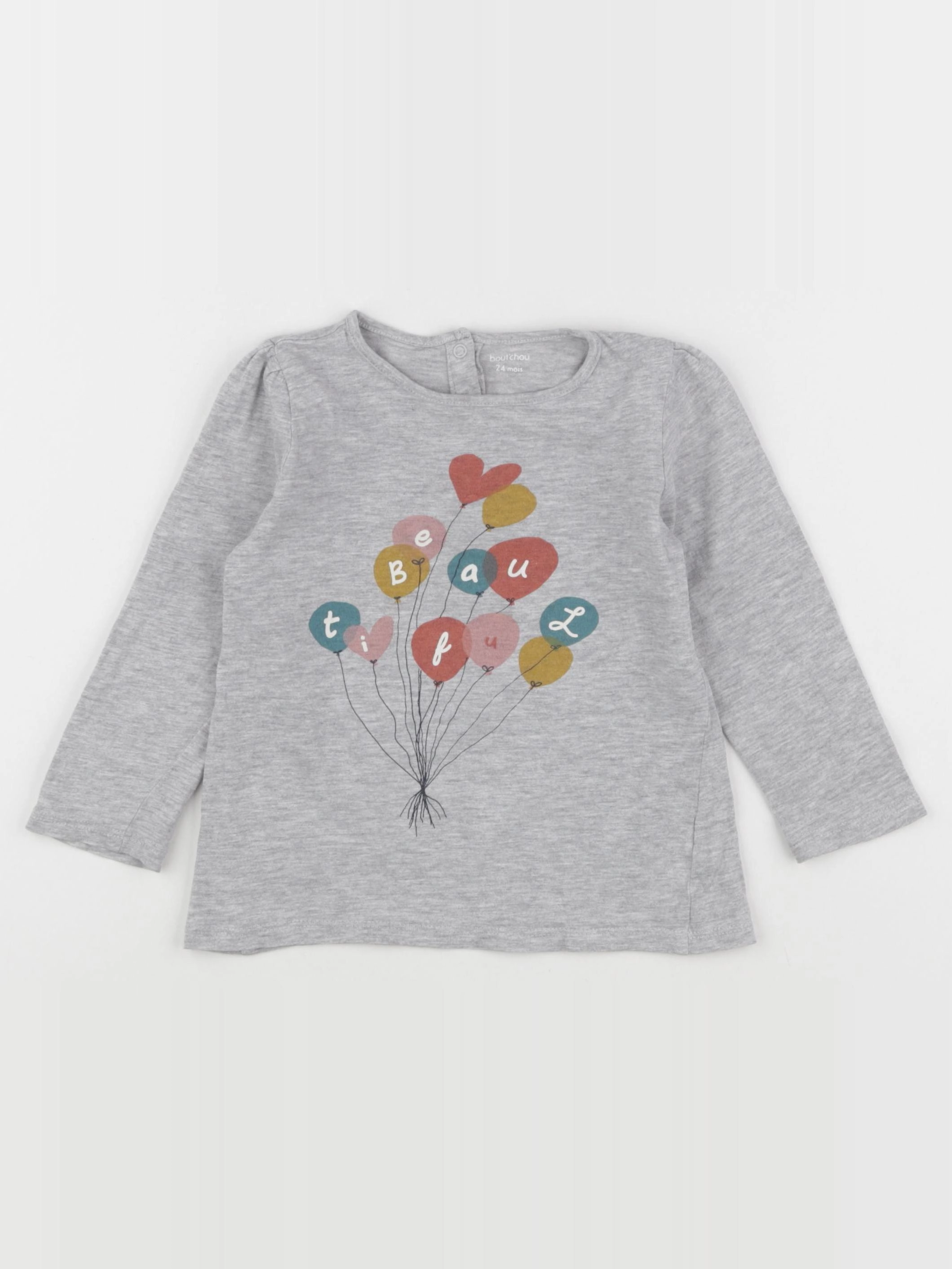 Boutchou - tee-shirt gris - 24 mois