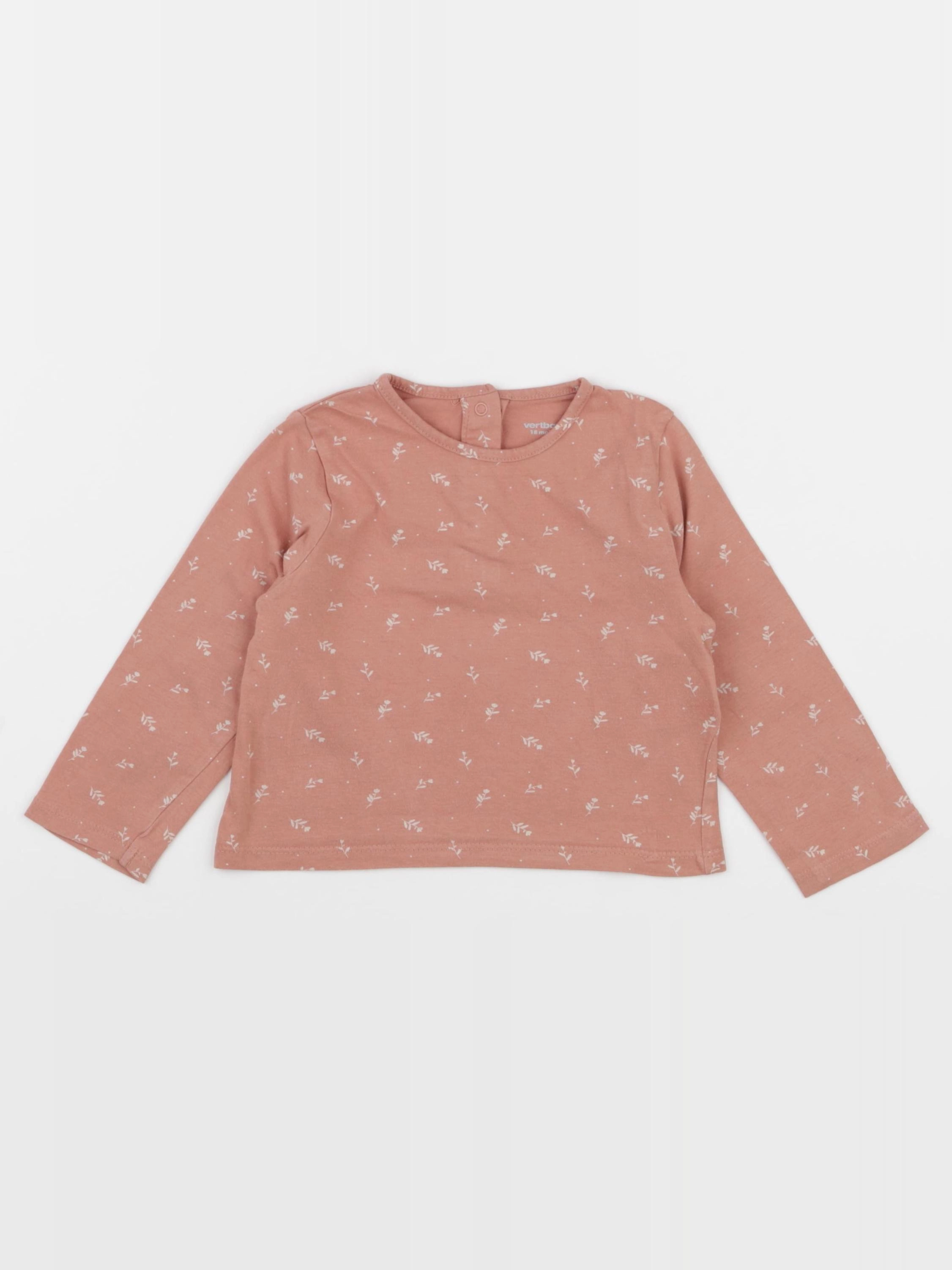 Vertbaudet - tee-shirt rose - 18 mois