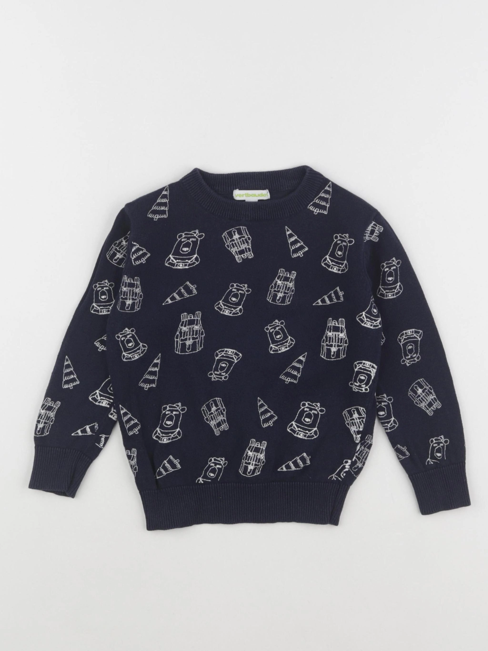 Vertbaudet - pull bleu - 3 ans