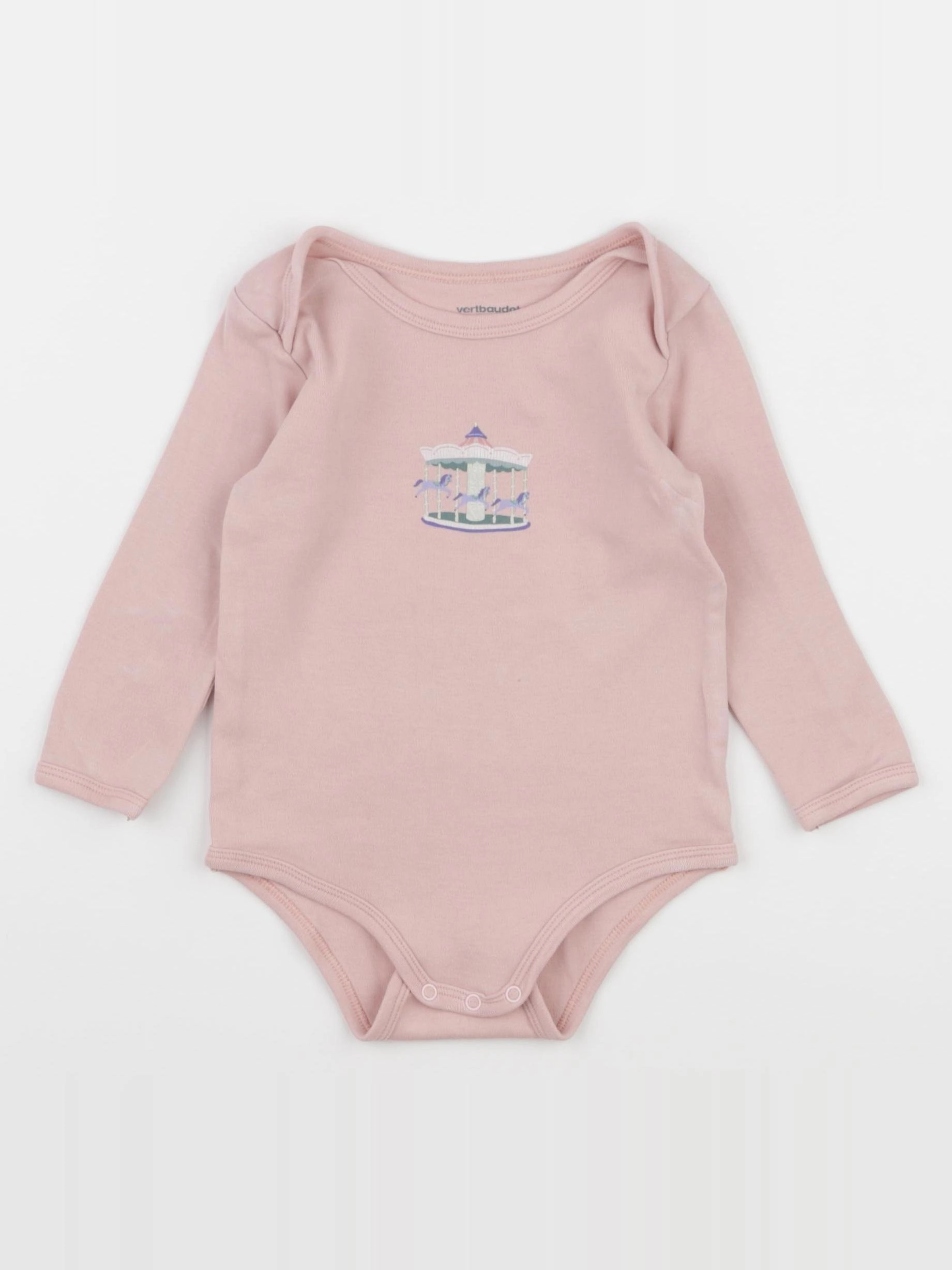 Vertbaudet - body rose - 18 mois