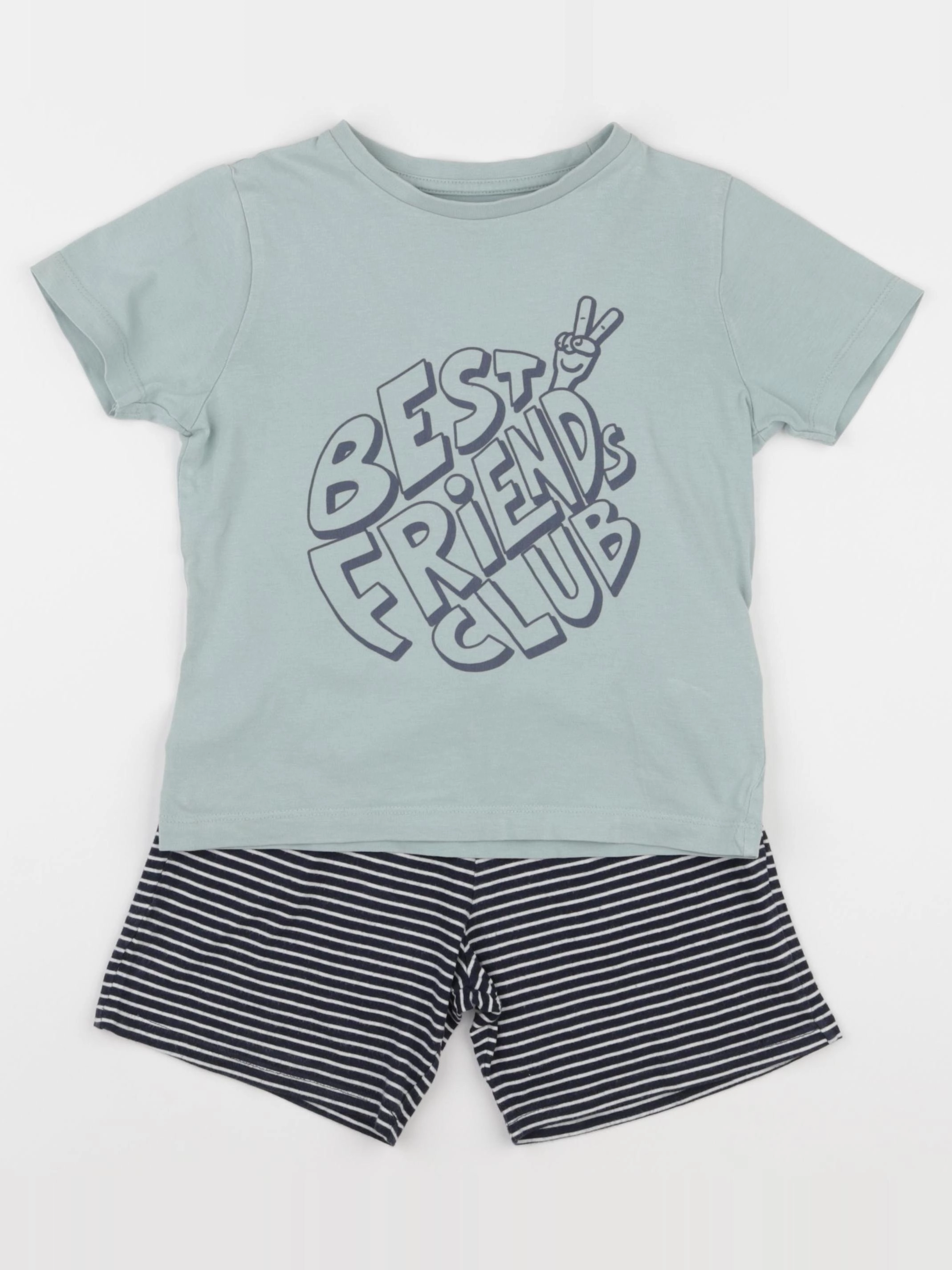 Vertbaudet - pyjama coton vert - 5 ans