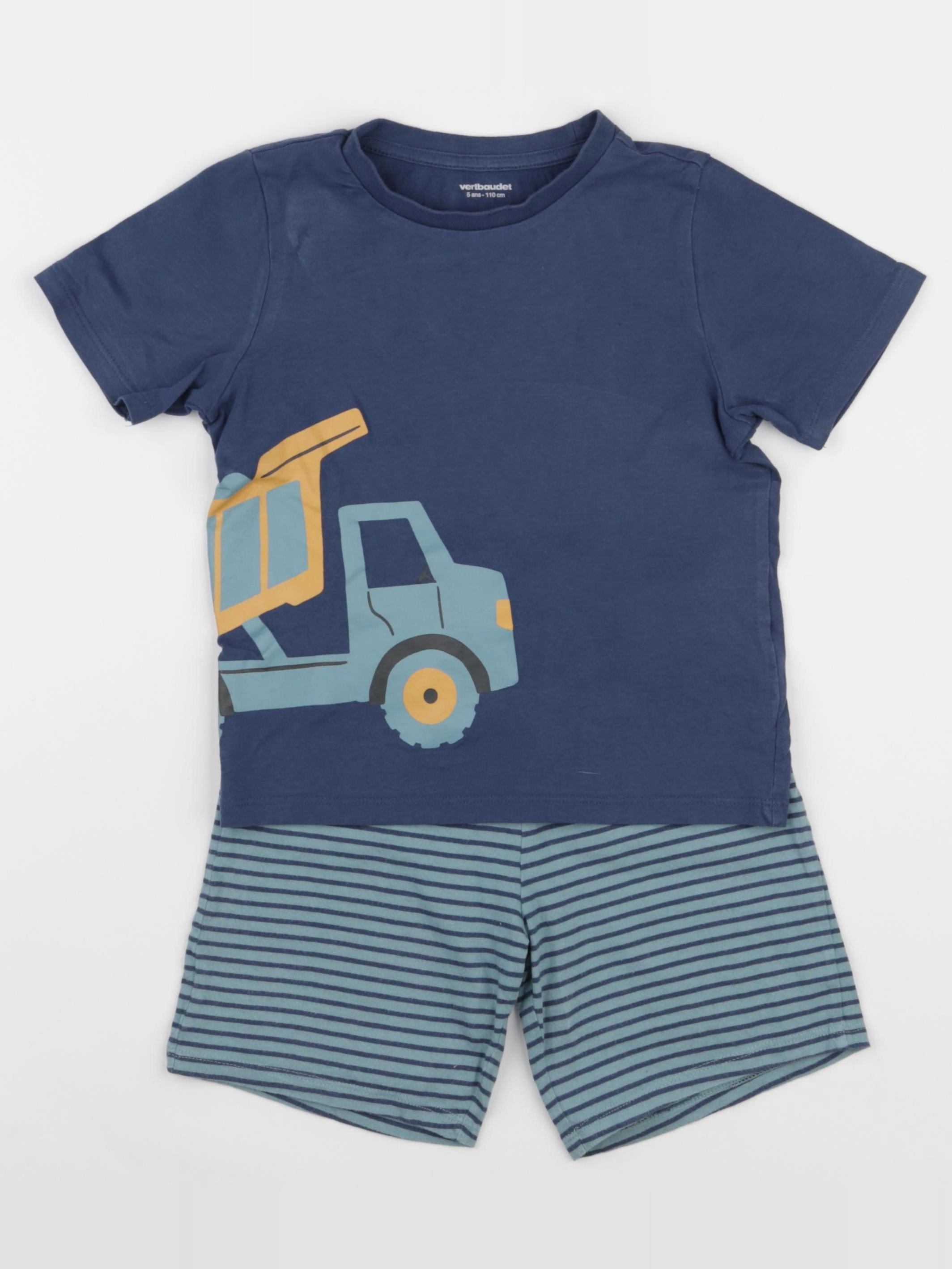Vertbaudet - pyjama coton bleu - 5 ans