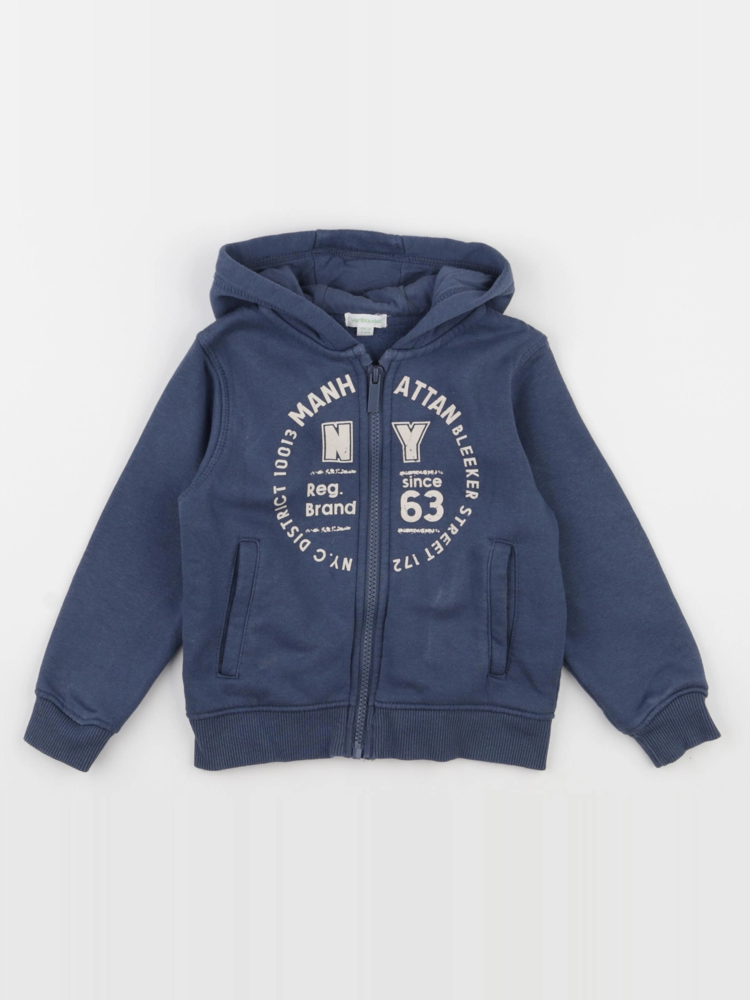 Vertbaudet - sweat bleu - 4 ans