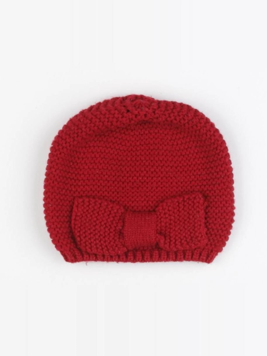 Vertbaudet - bonnet rouge - 2/3 ans