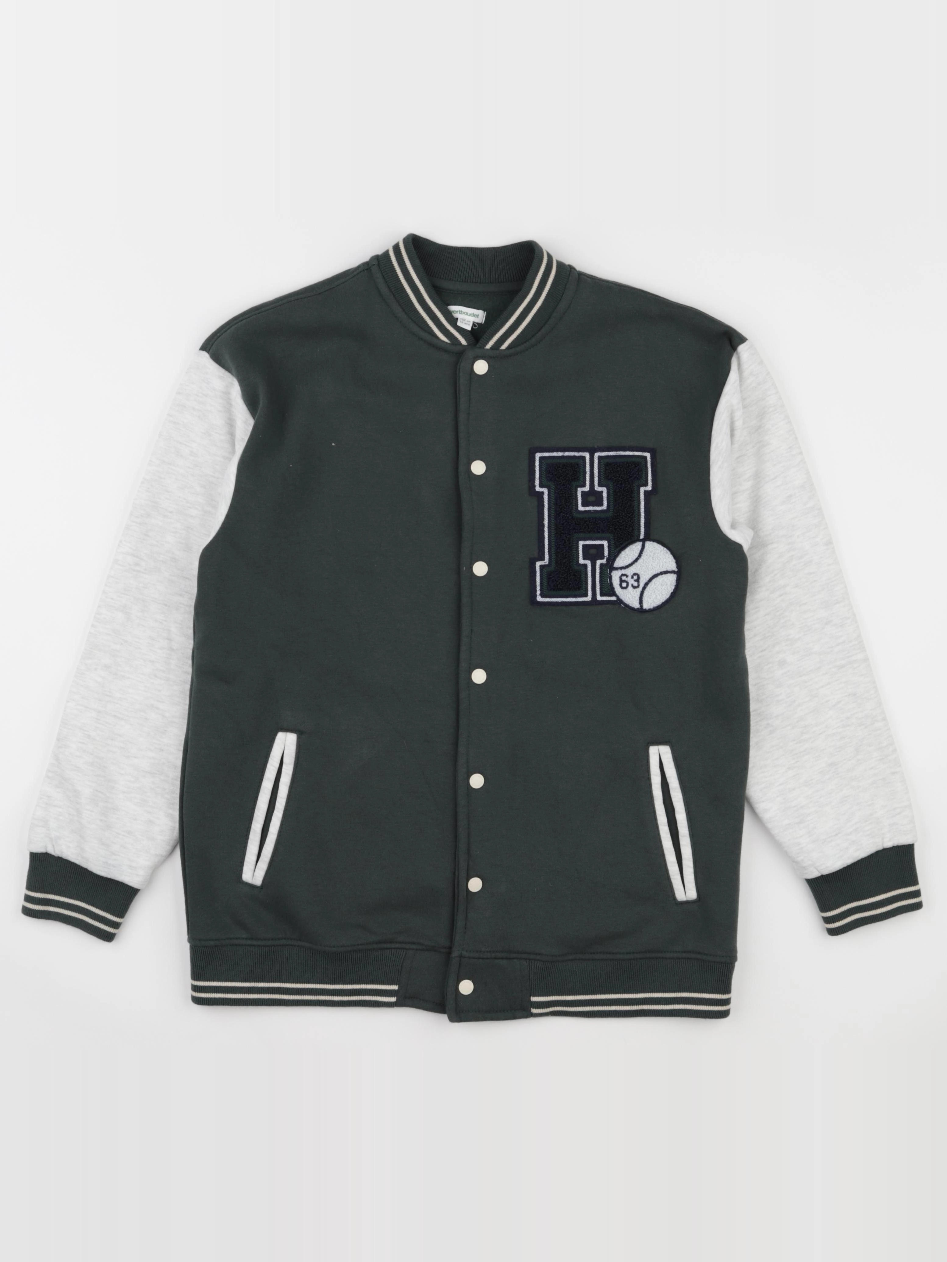 Vertbaudet - sweat vert - 12 ans