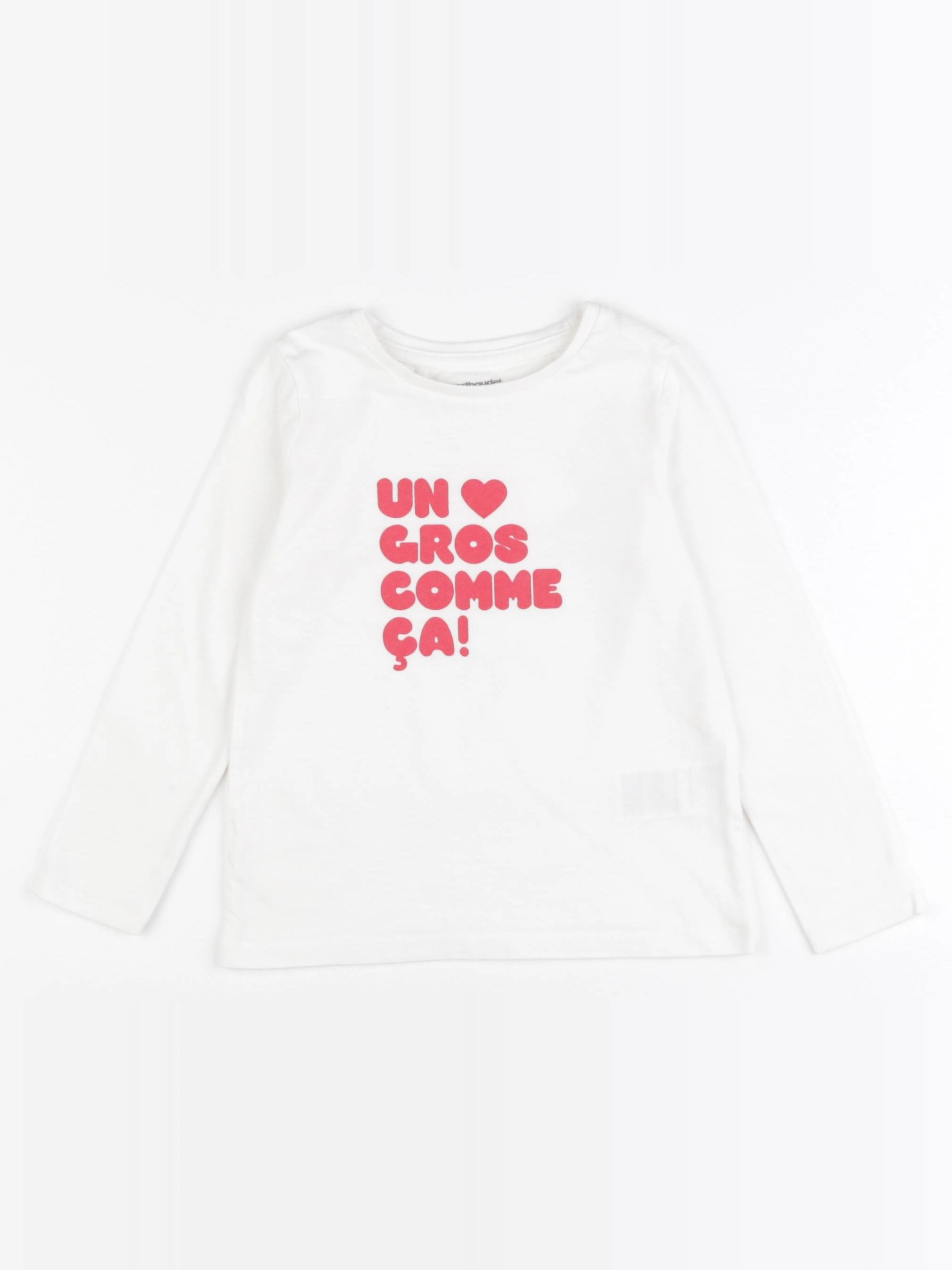 Vertbaudet - tee-shirt blanc - 4 ans