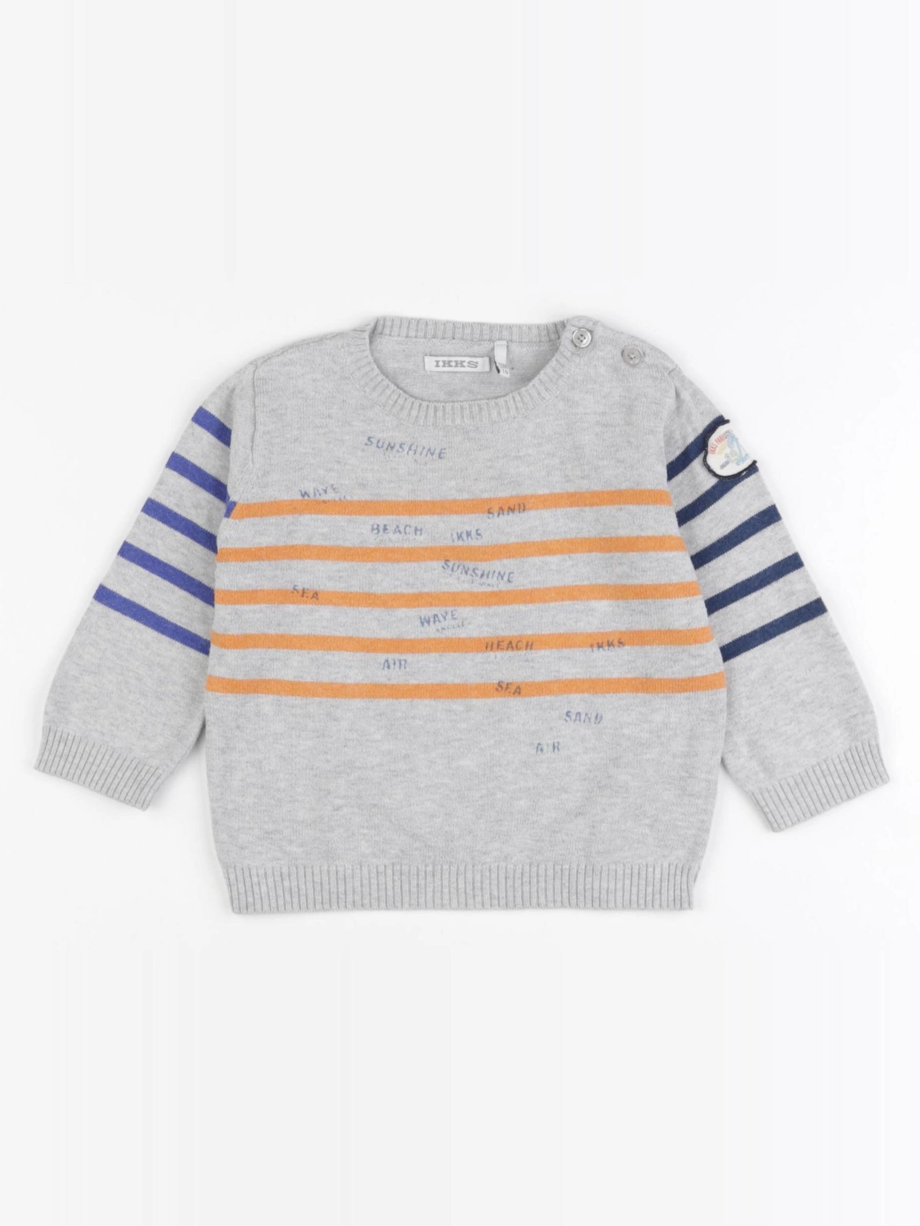 IKKS - pull gris - 12 mois