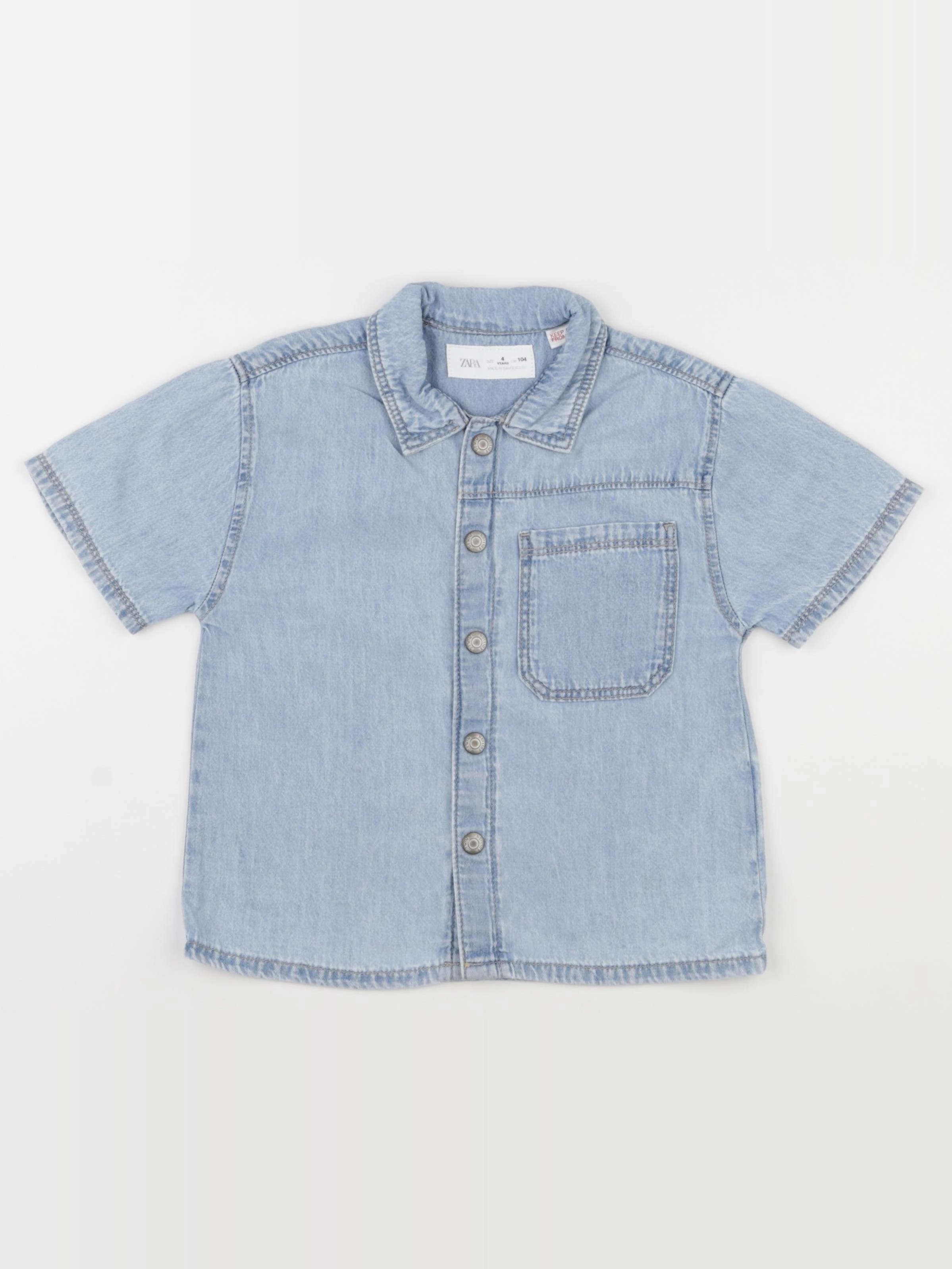 Zara - chemise bleu - 4 ans