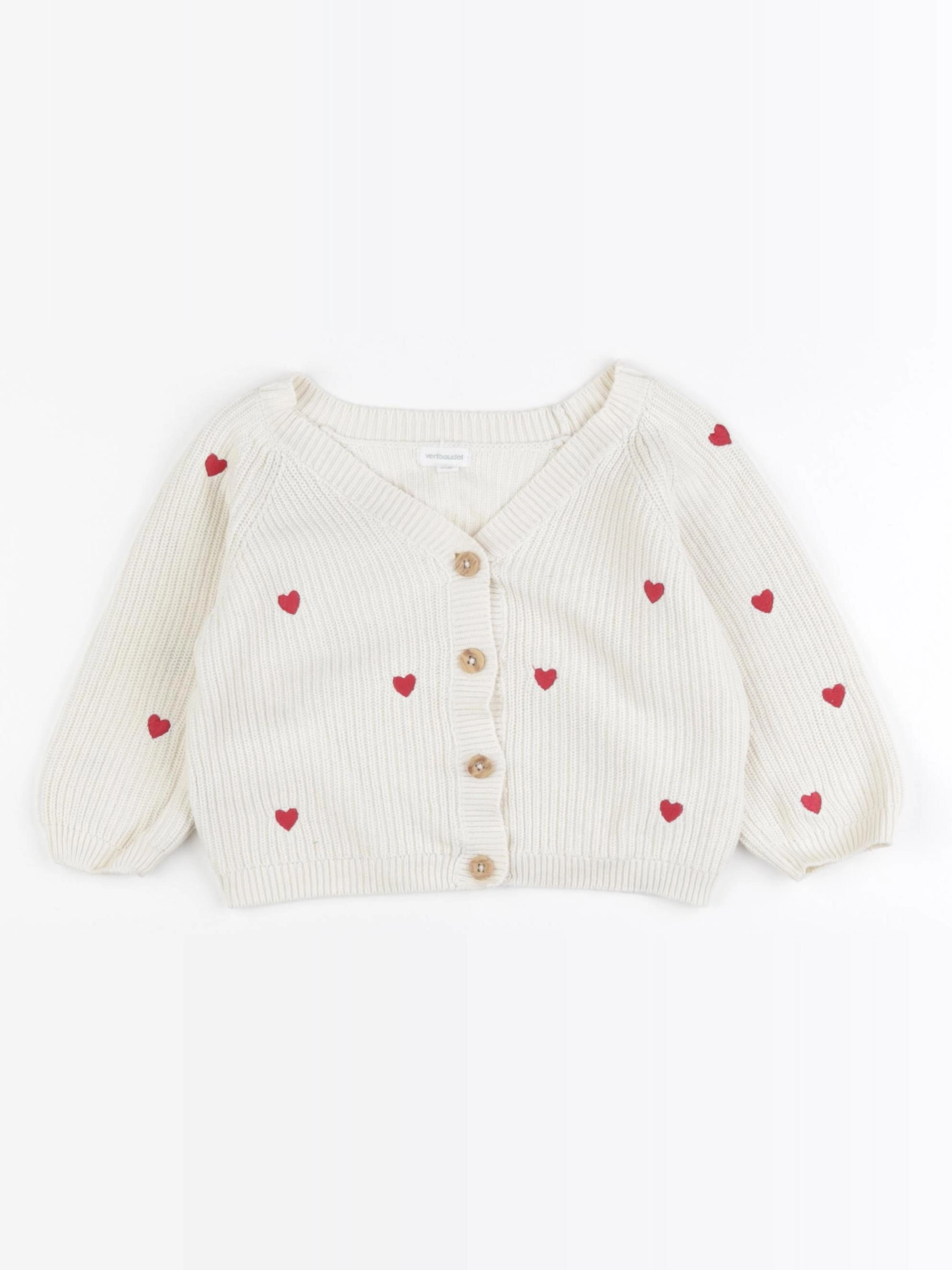 Vertbaudet - gilet beige - 18 mois