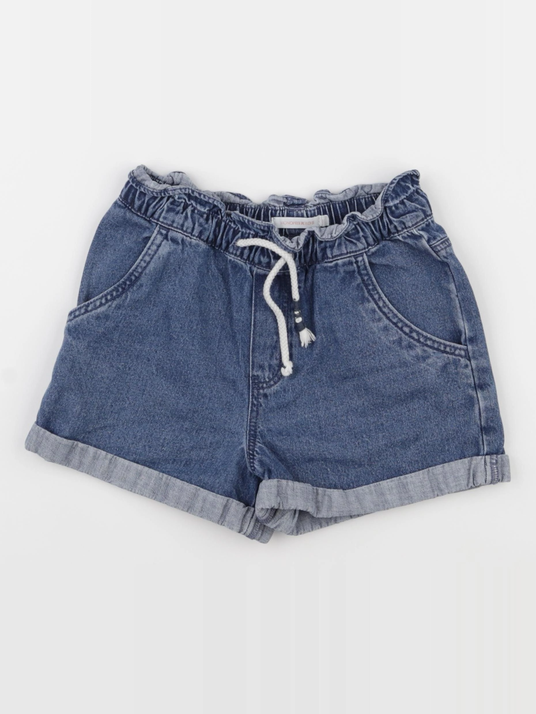 Monoprix - short bleu - 8 ans