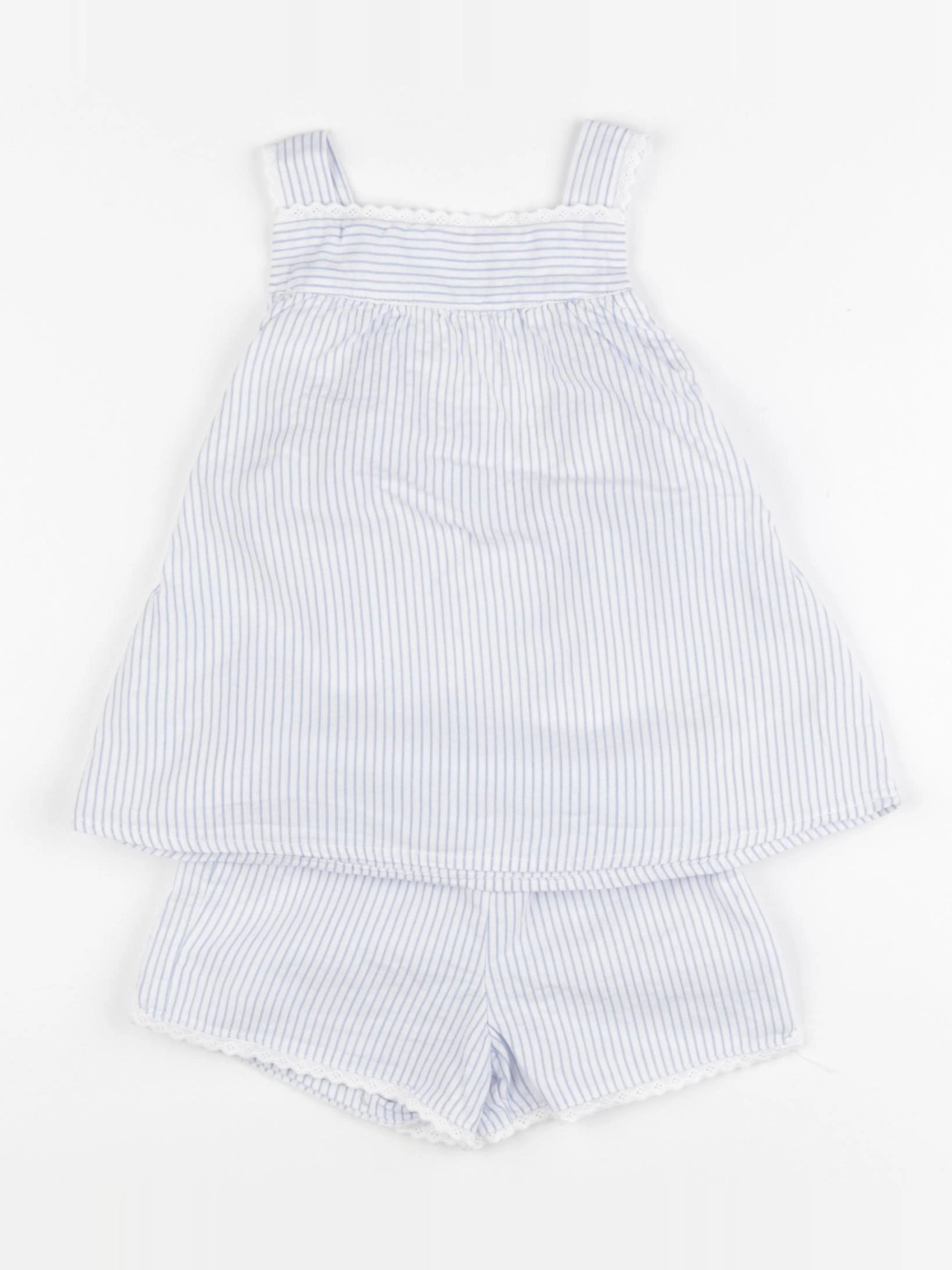 Vertbaudet - ensemble coton bleu - 2 ans