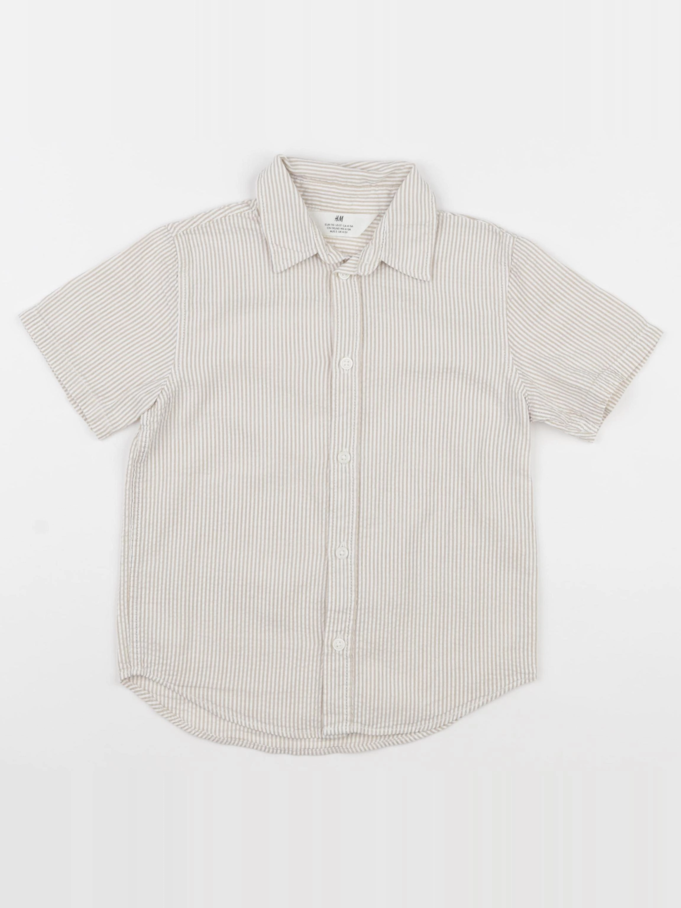H&M - chemise beige - 4/5 ans