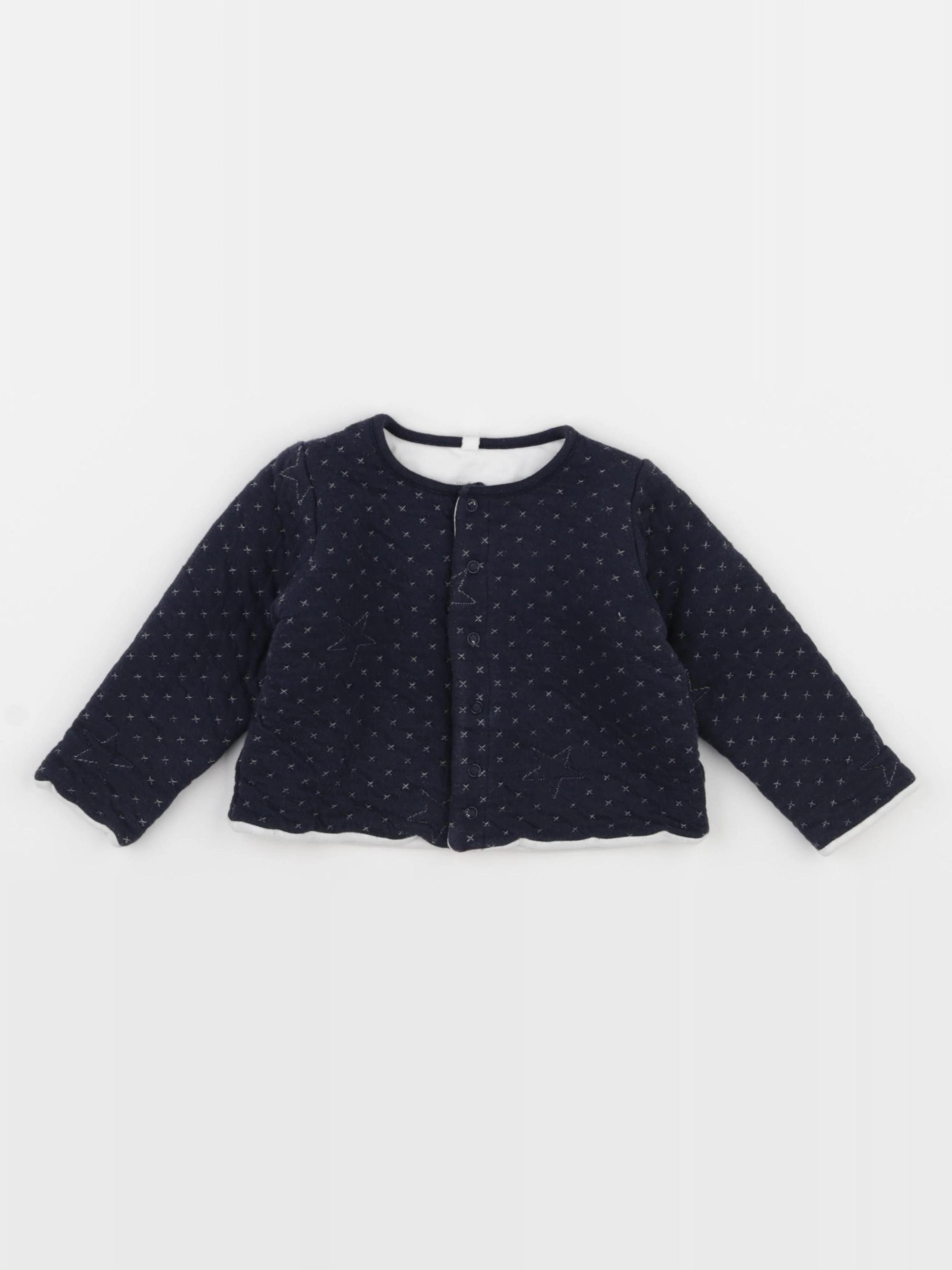 Petit Bateau - sweat bleu - 12 mois