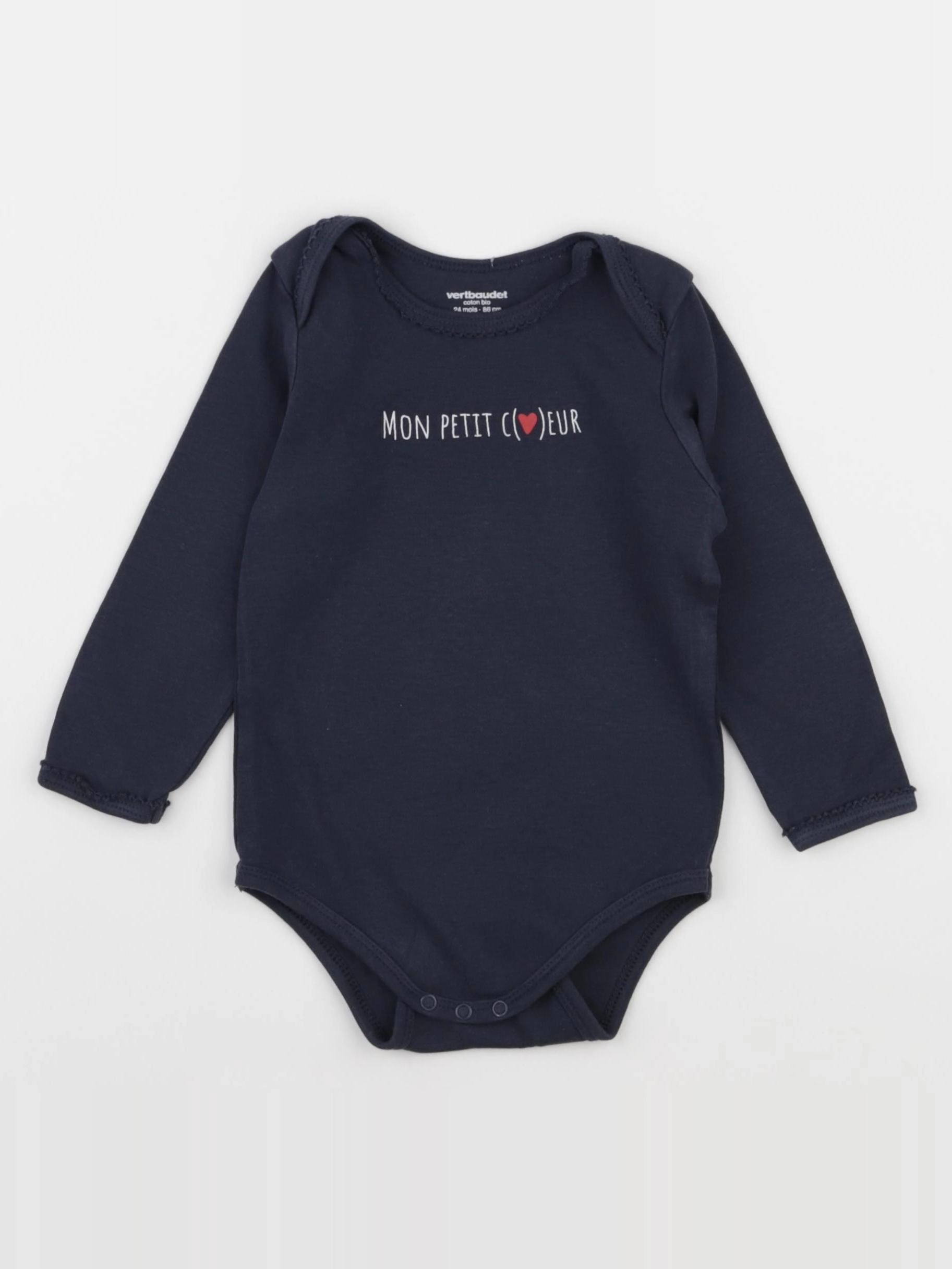 Vertbaudet - body bleu - 24 mois
