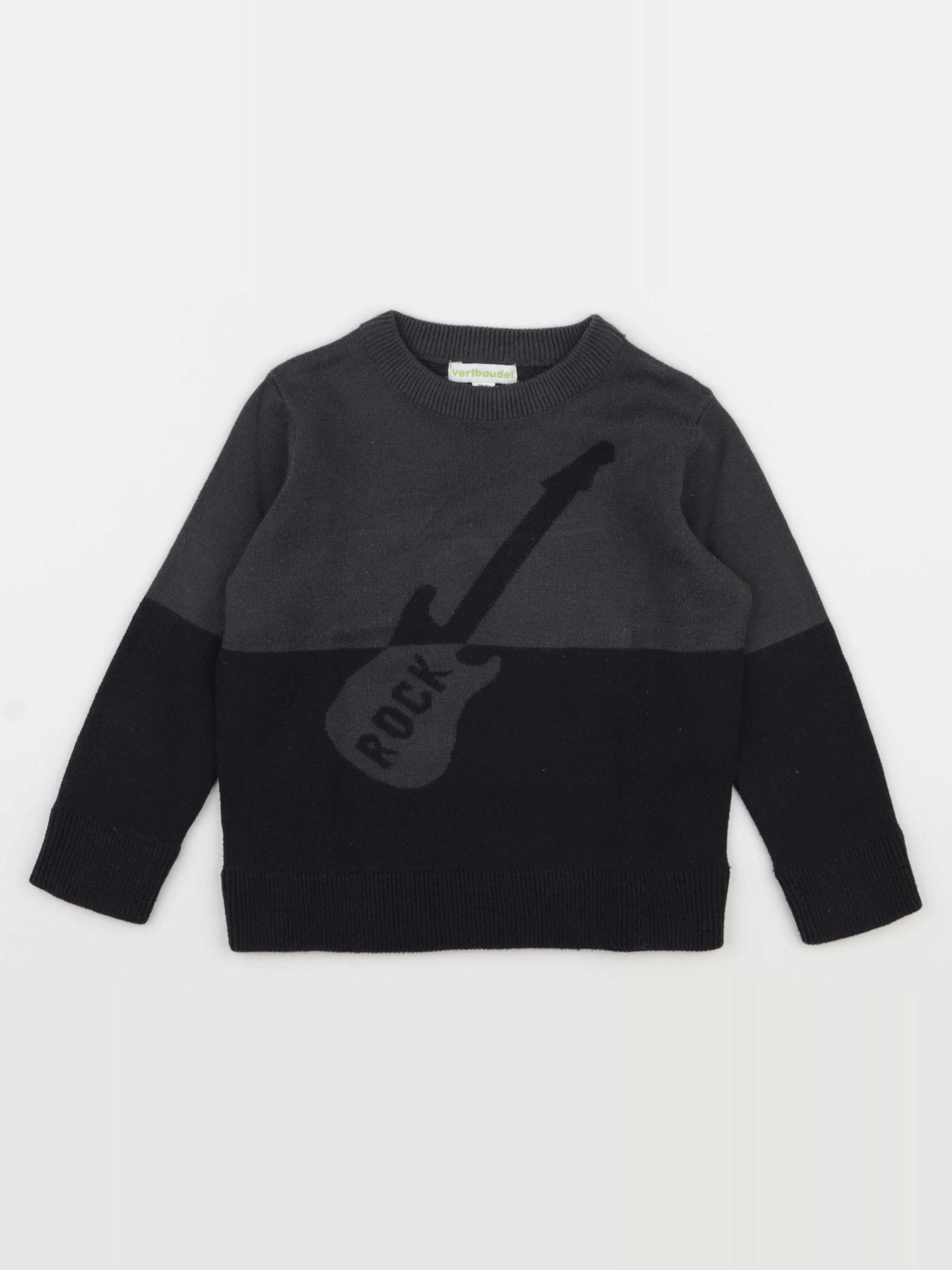 Vertbaudet - pull noir - 3 ans