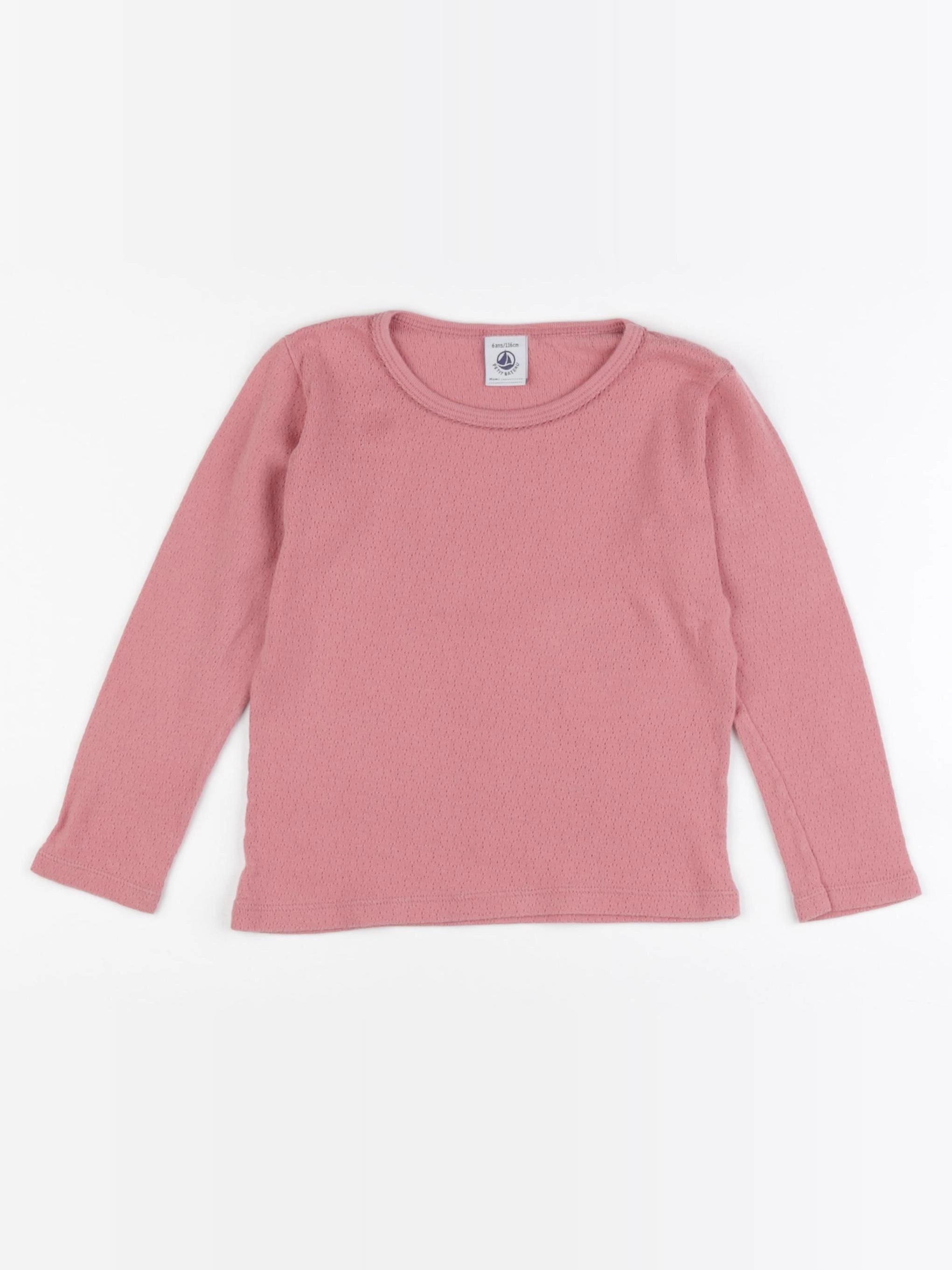 Petit Bateau - maillot de corps rose - 6 ans