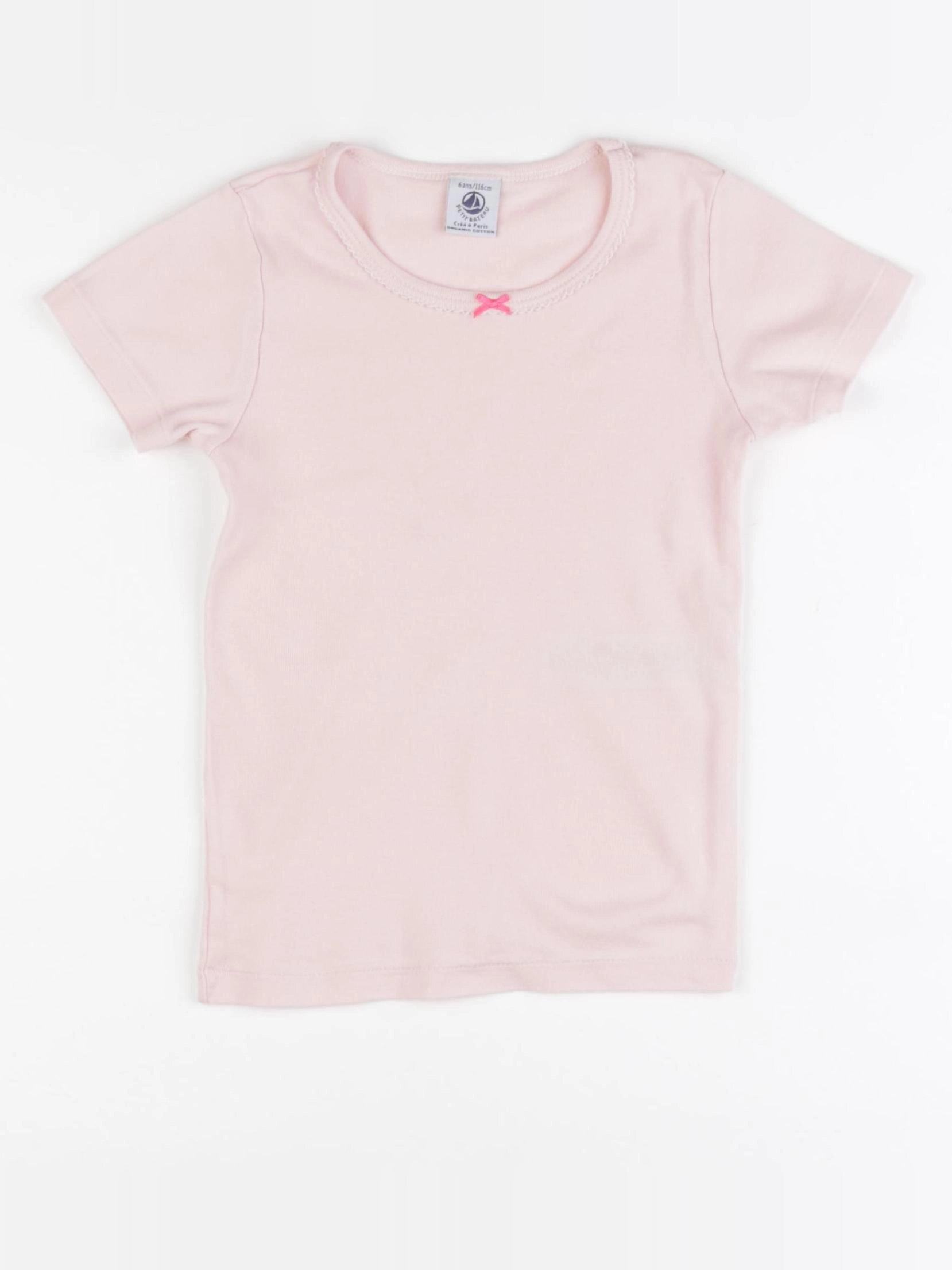 Petit Bateau - maillot de corps rose - 6 ans