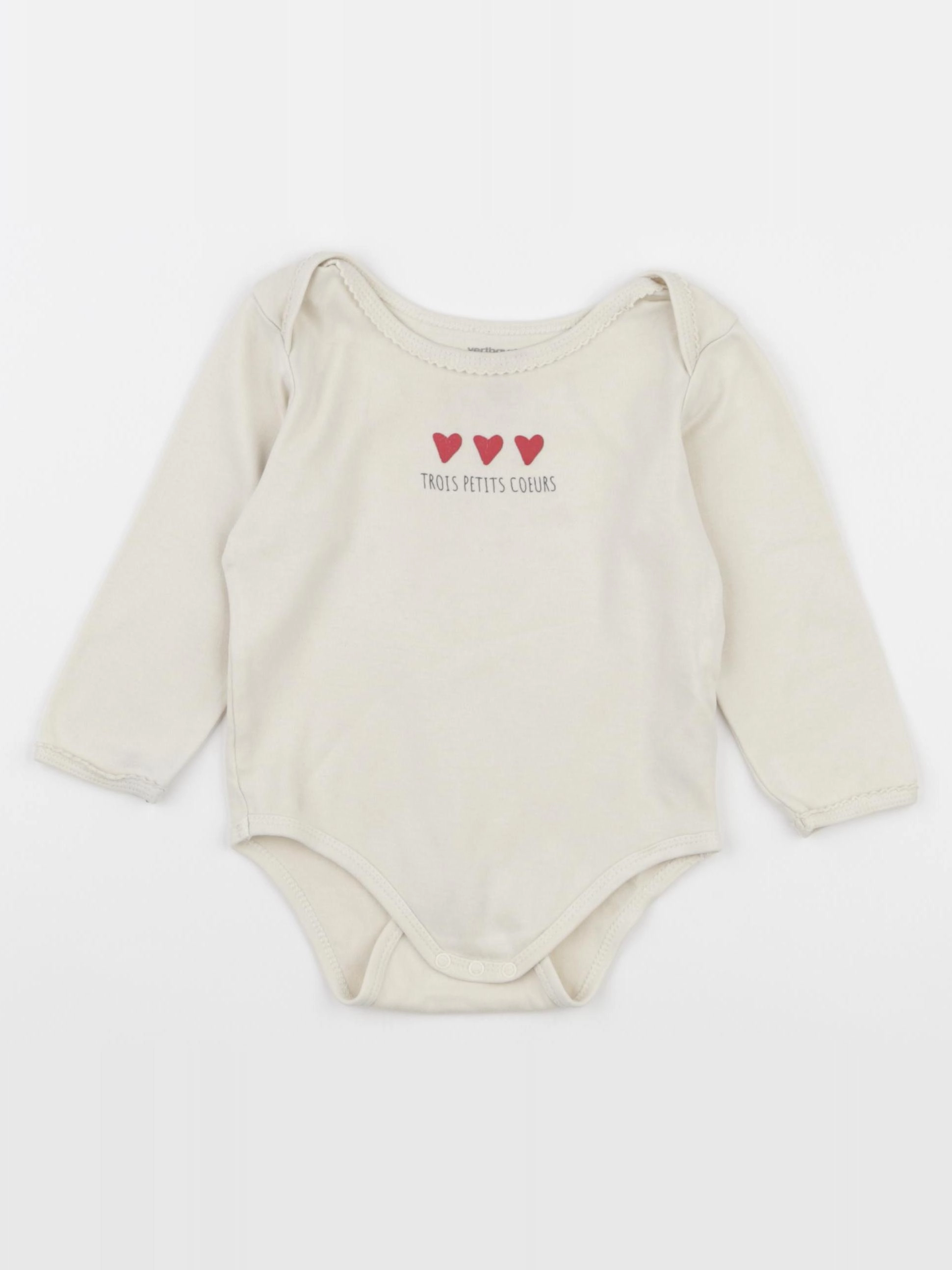 Vertbaudet - body beige - 24 mois