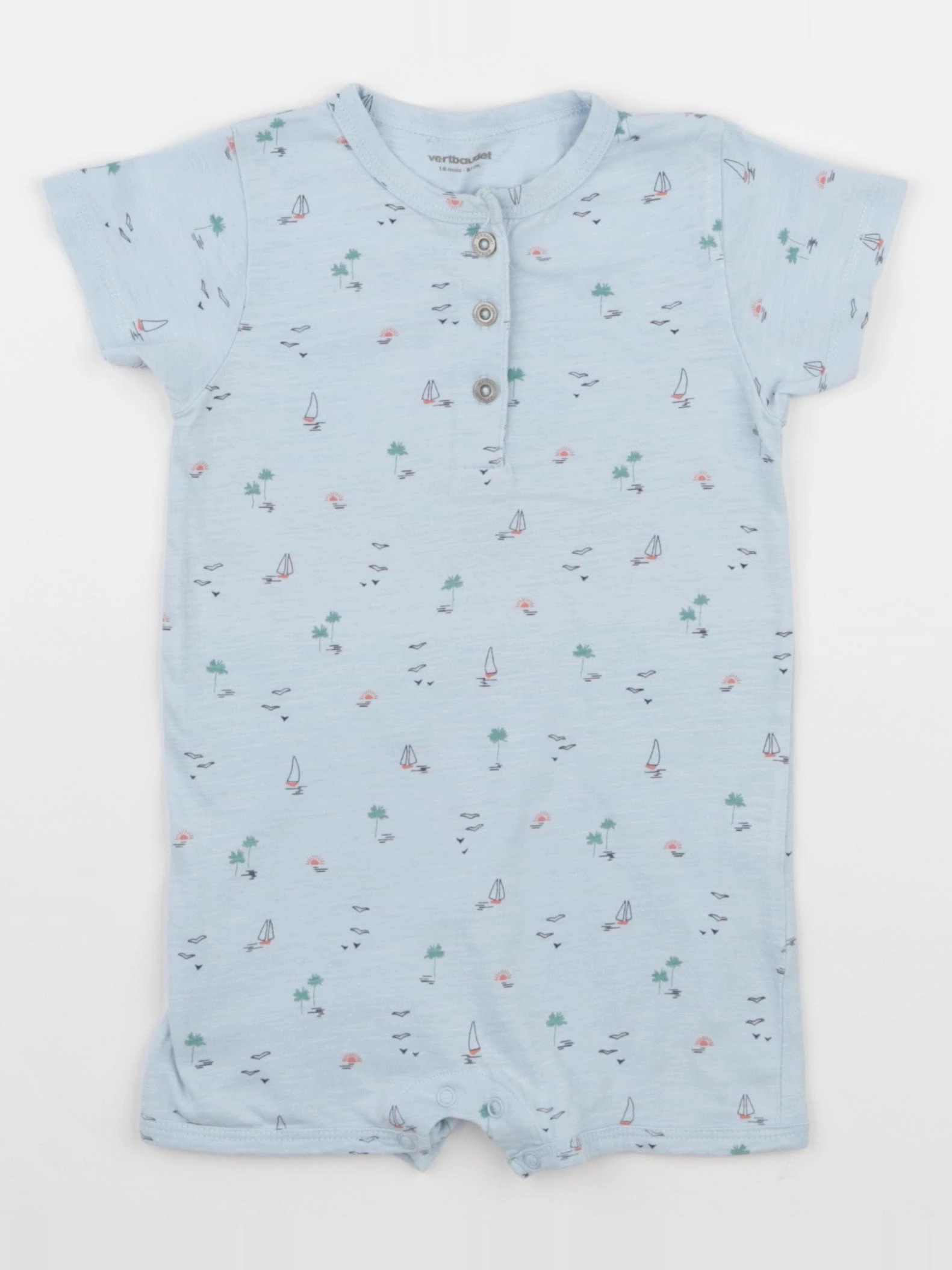 Vertbaudet - combinaison bleu - 18 mois