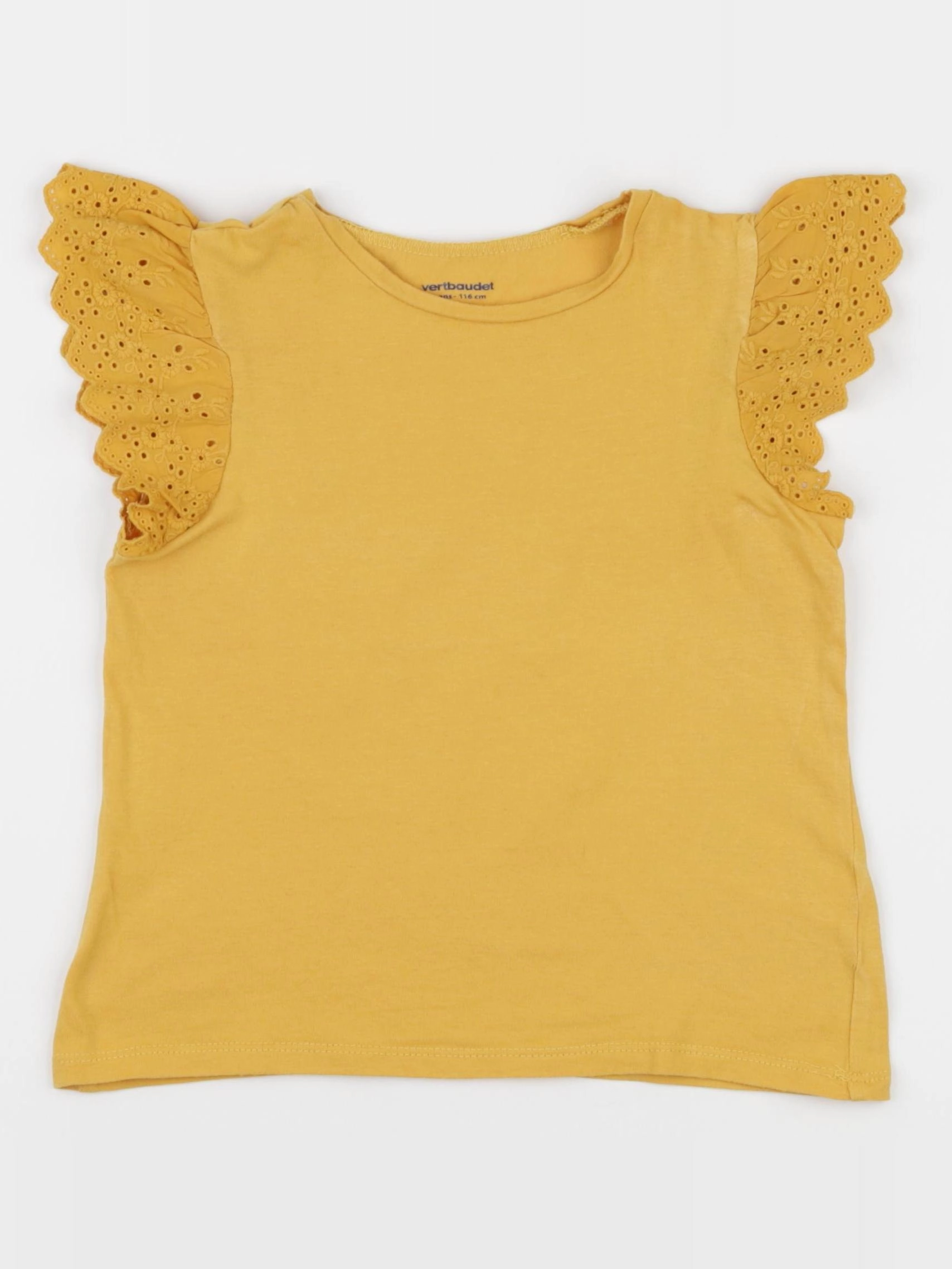 Vertbaudet - tee-shirt jaune - 6 ans