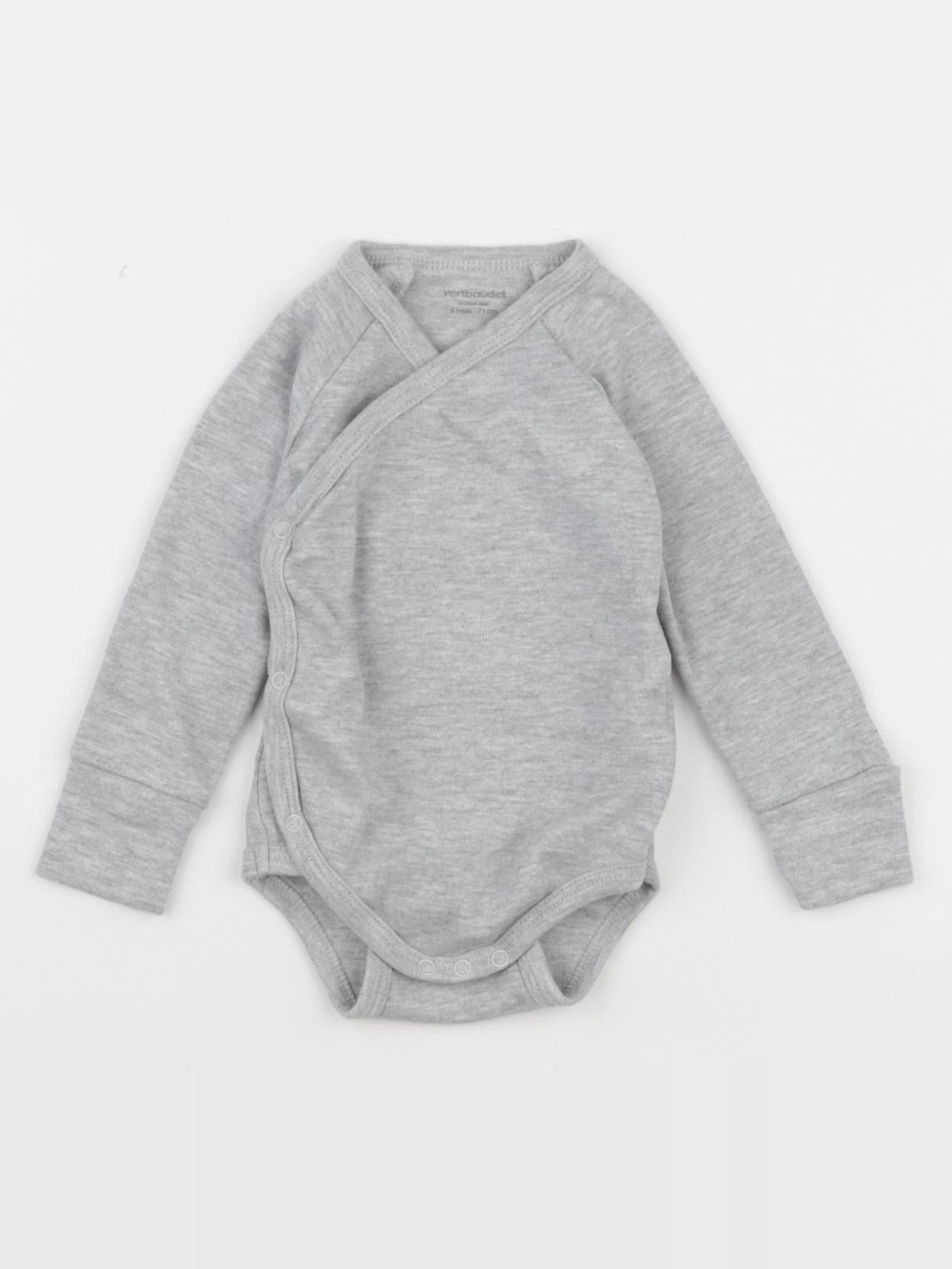 Vertbaudet - body gris - 9 mois
