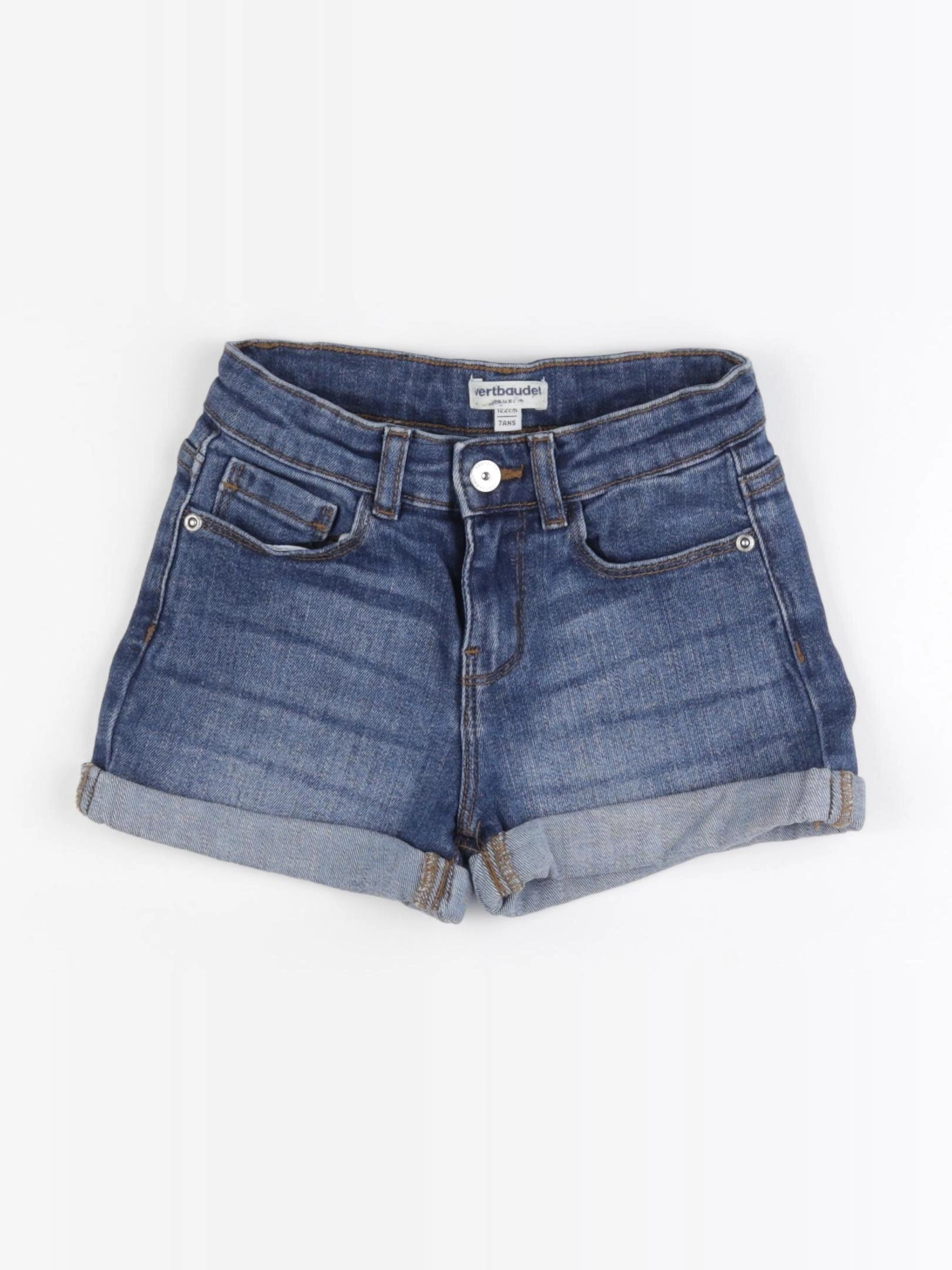Vertbaudet - short bleu - 7 ans