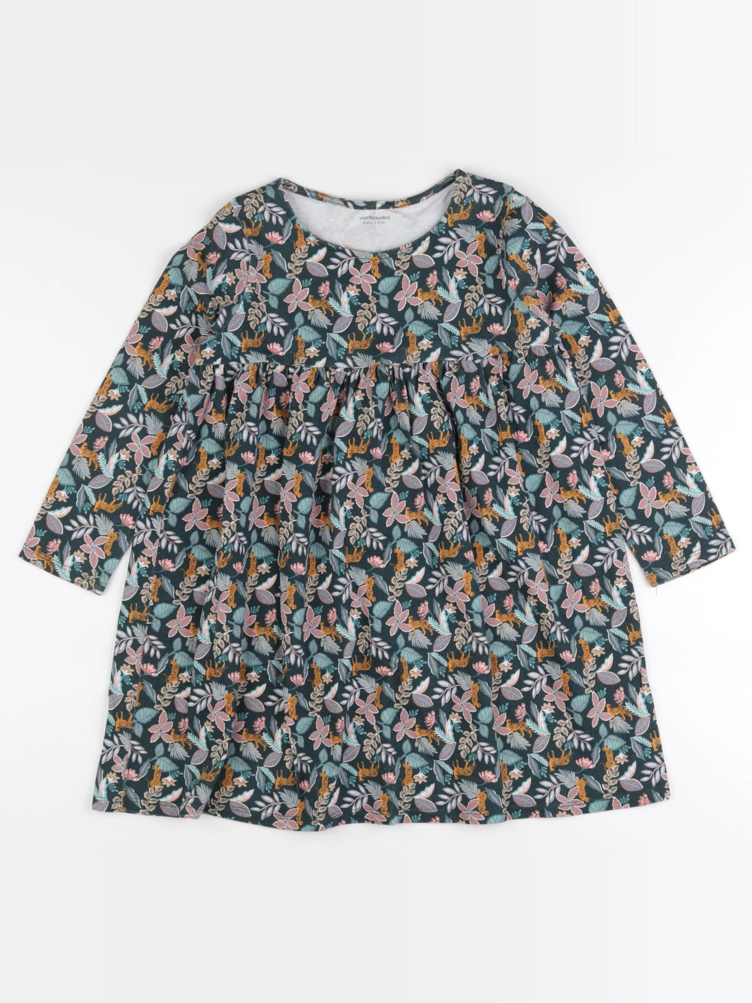 Vertbaudet - robe multicolore - 6 ans