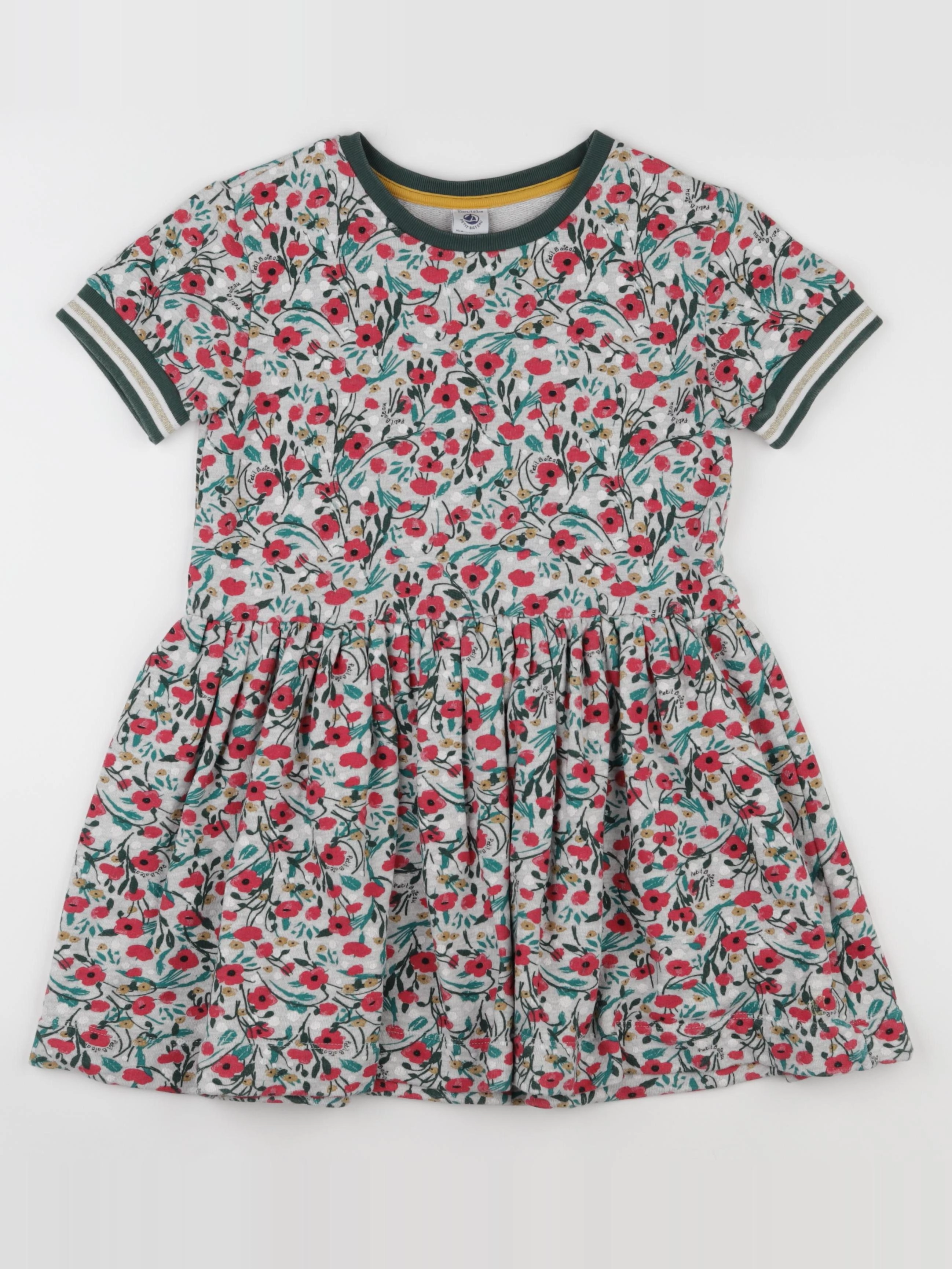 Petit Bateau - robe multicolore, or - 10 ans