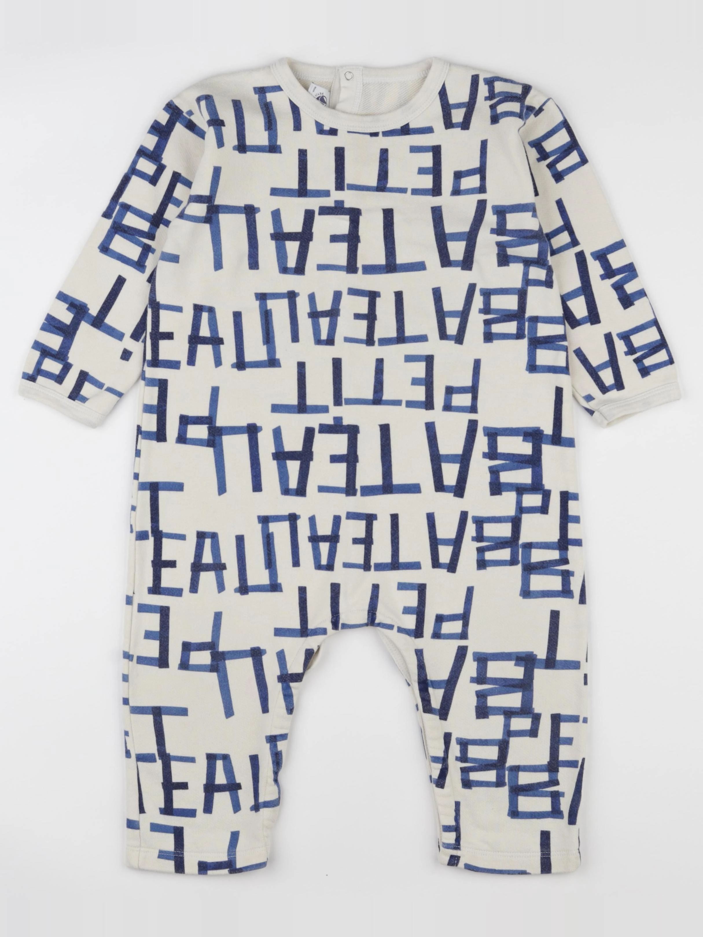 Petit Bateau - combinaison bleu, marron - 36 mois