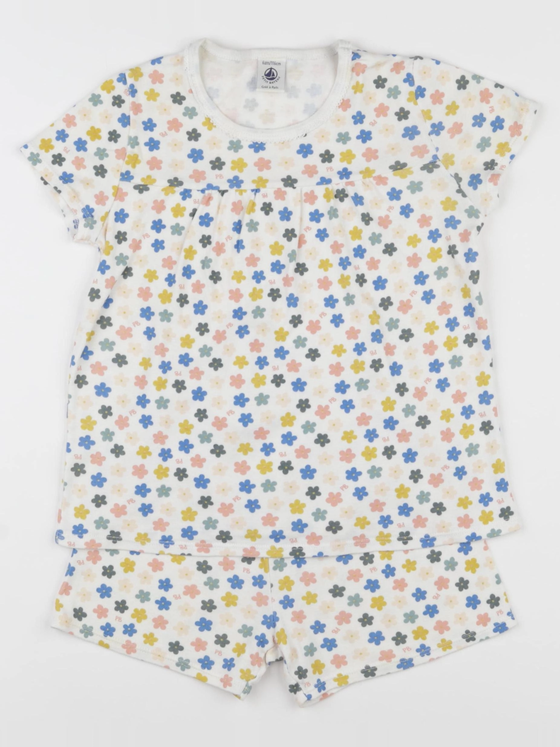 Petit Bateau - pyjama coton multicolore - 6 ans