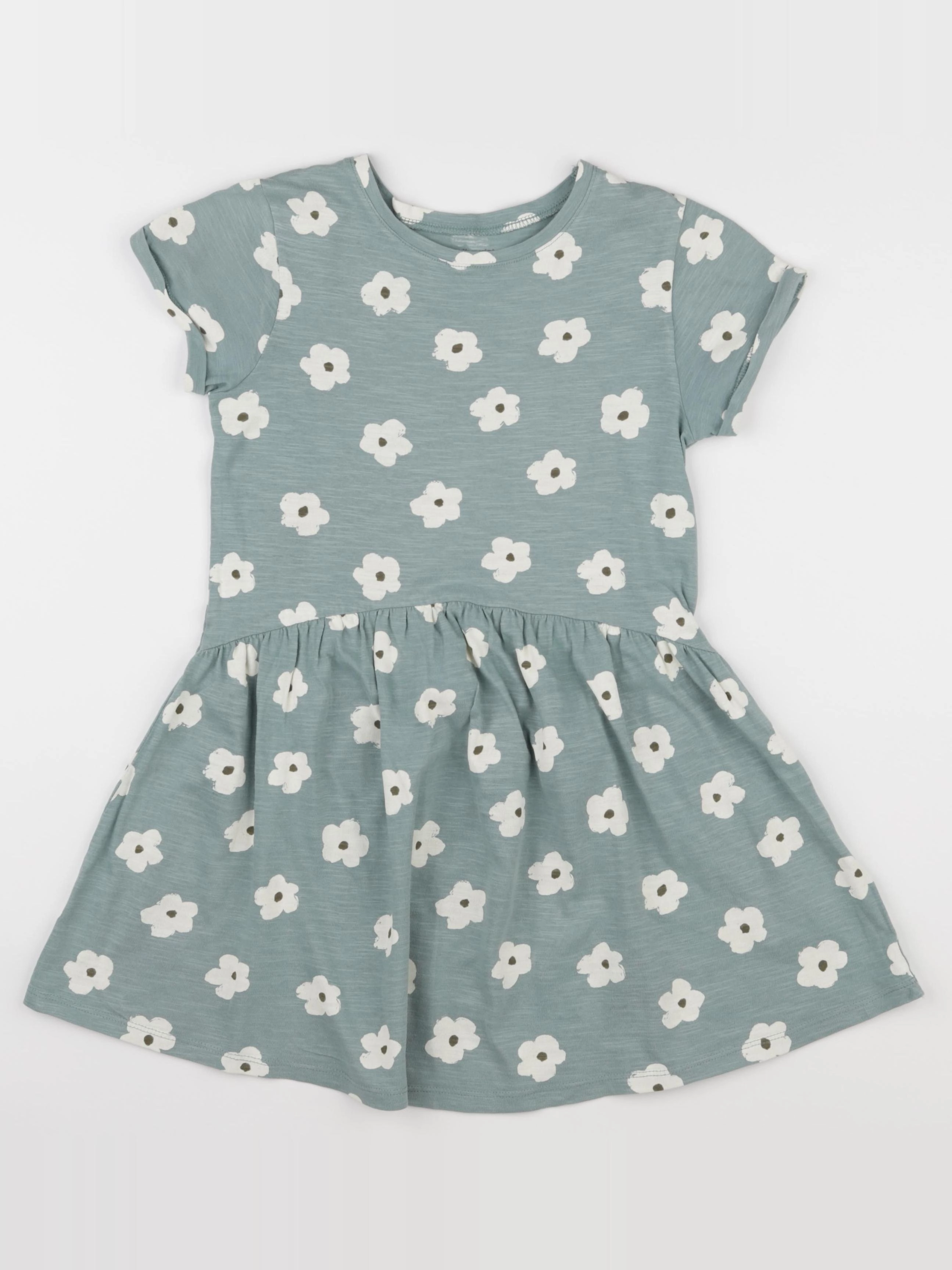 Vertbaudet - robe vert - 8 ans