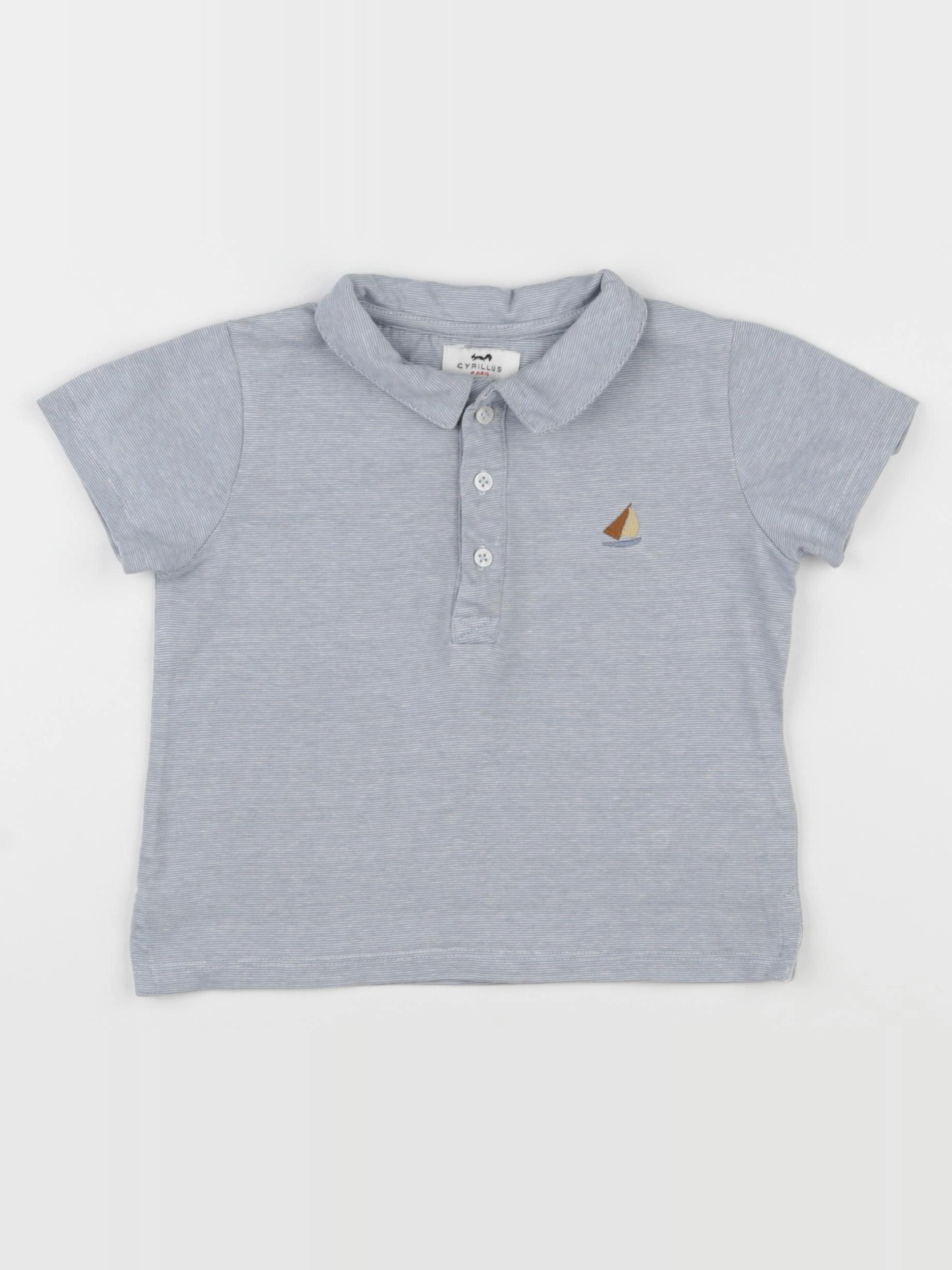 Cyrillus - polo bleu - 3 ans