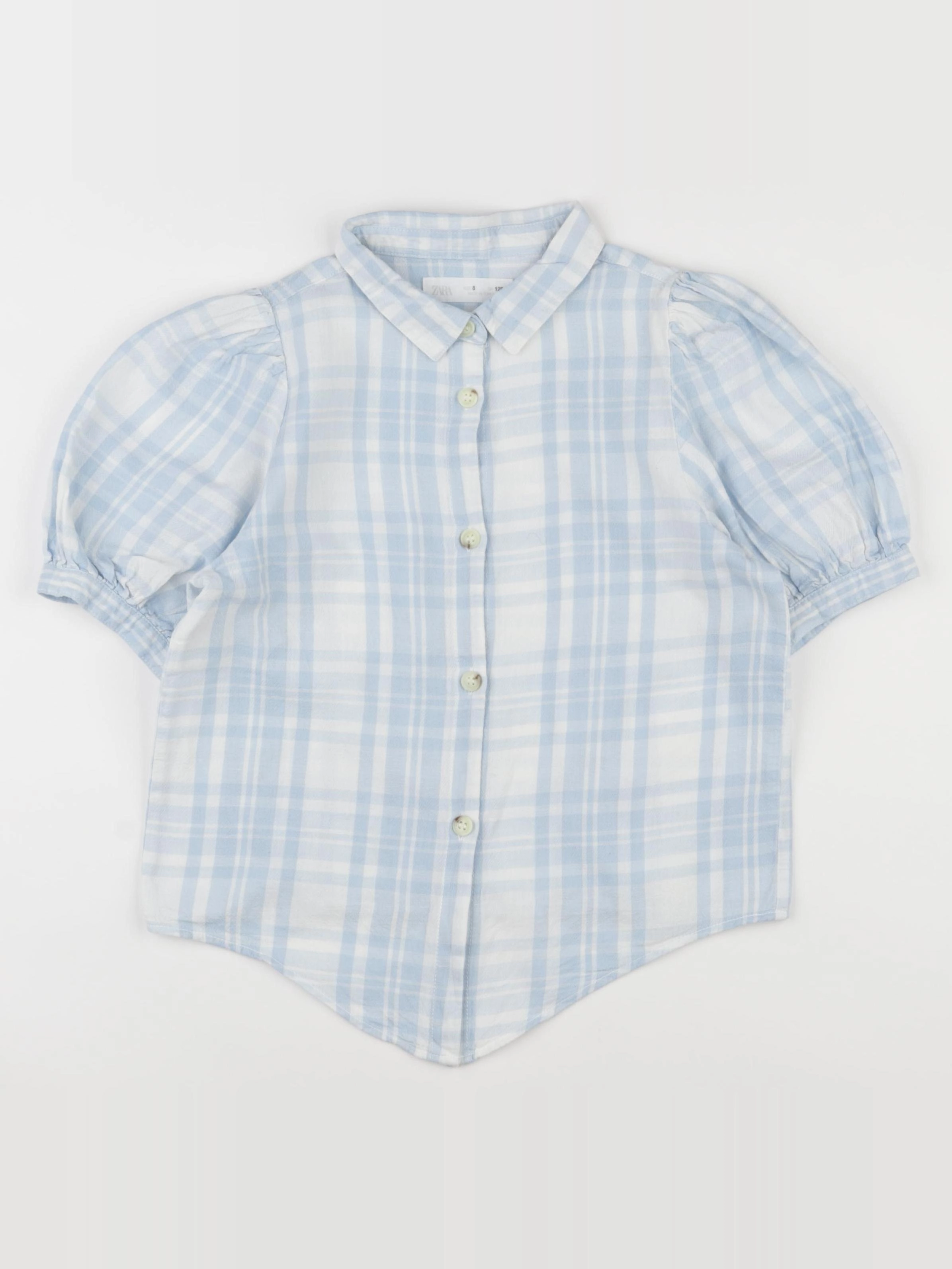 Zara - blouse blanc, bleu - 8 ans
