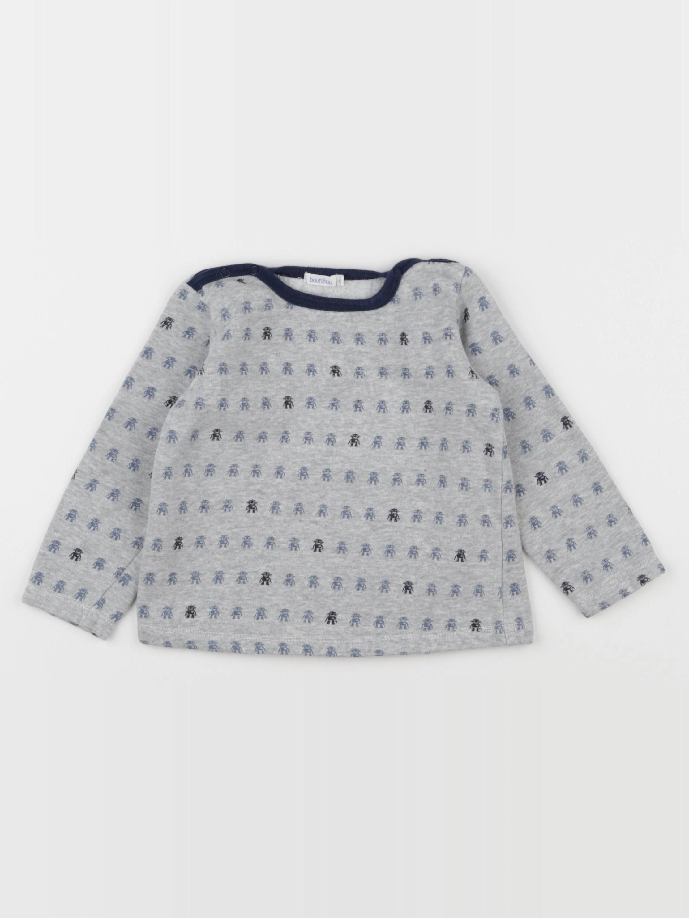 Boutchou - sweat gris, bleu - 36 mois