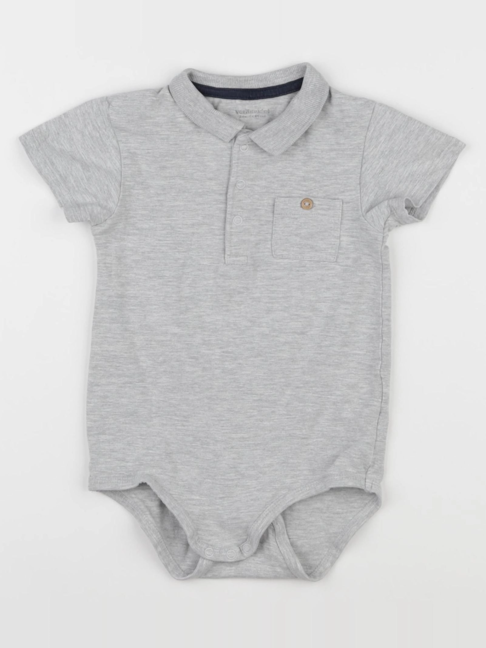 Vertbaudet - body à col gris - 24 mois