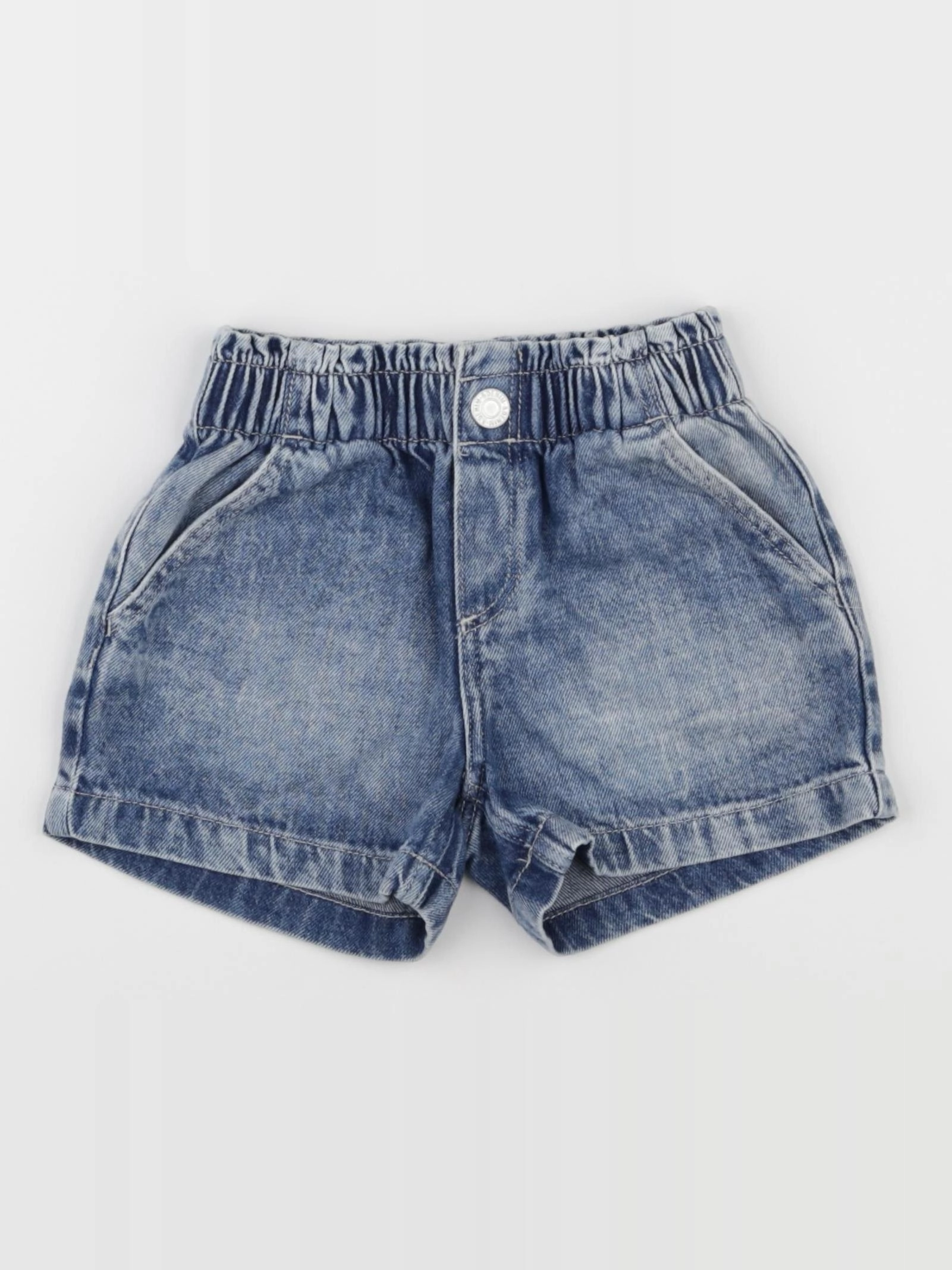 H&M - short bleu - 18/24 mois