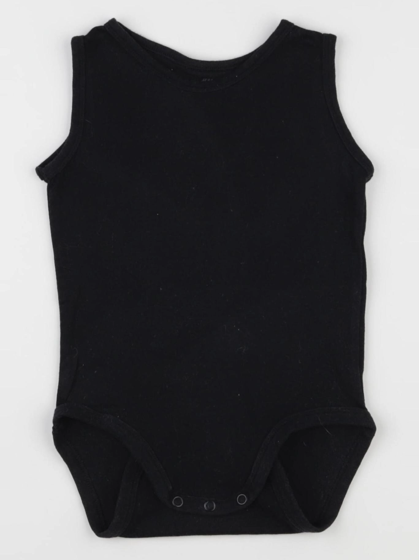 H&M - body noir - 12/18 mois