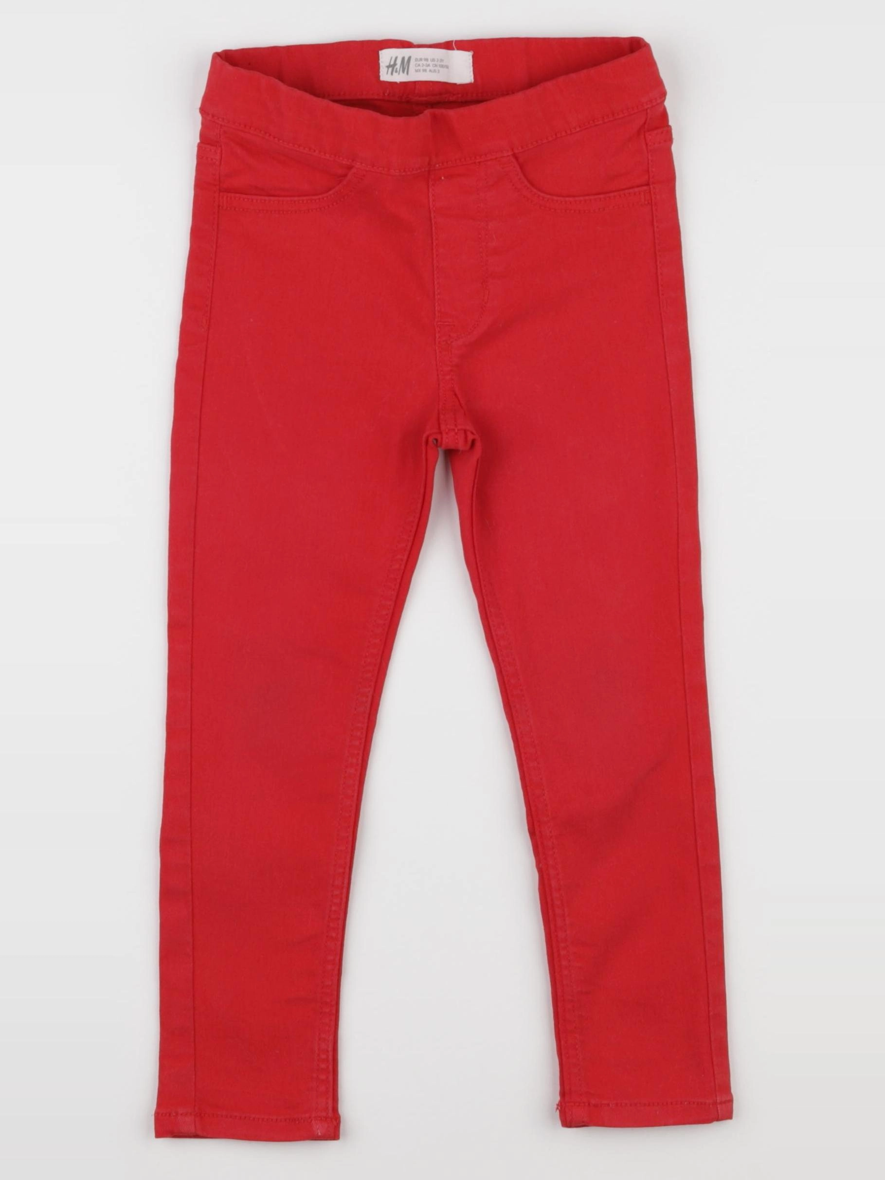 H&M - jegging rouge - 2/3 ans