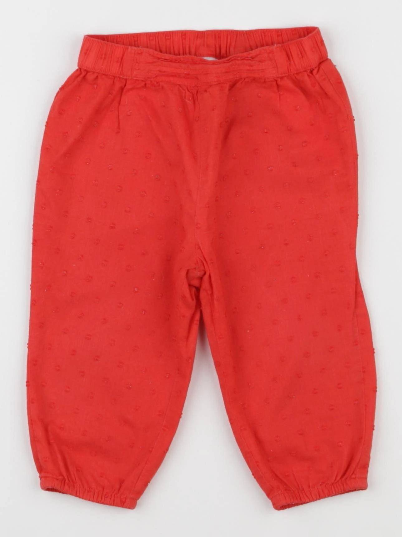 H&M - pantalon rouge - 6/9 mois