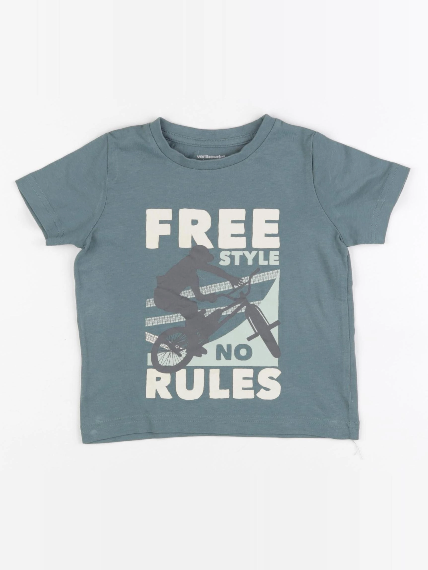 Vertbaudet - tee-shirt vert - 2 ans