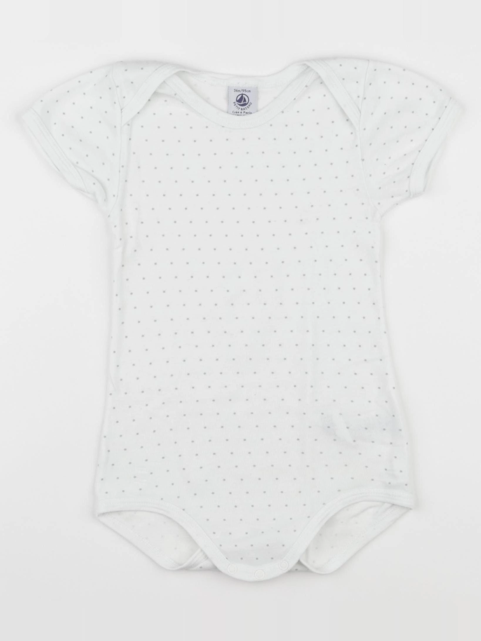 Petit Bateau - body blanc - 36 mois