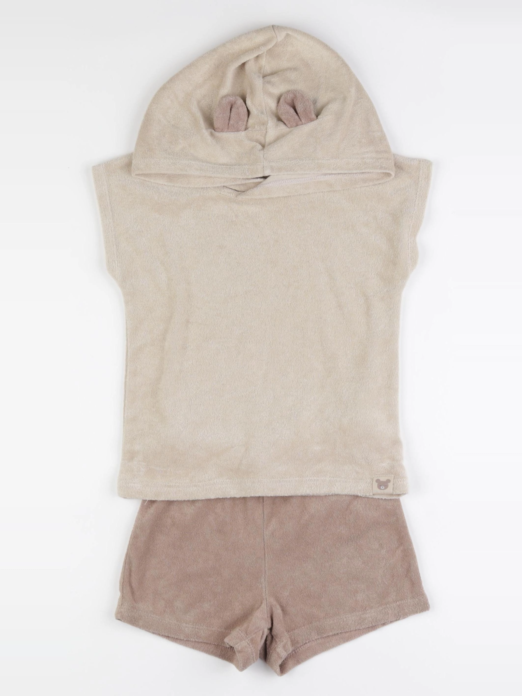 H&M - ensemble beige, marron - 2/3 ans