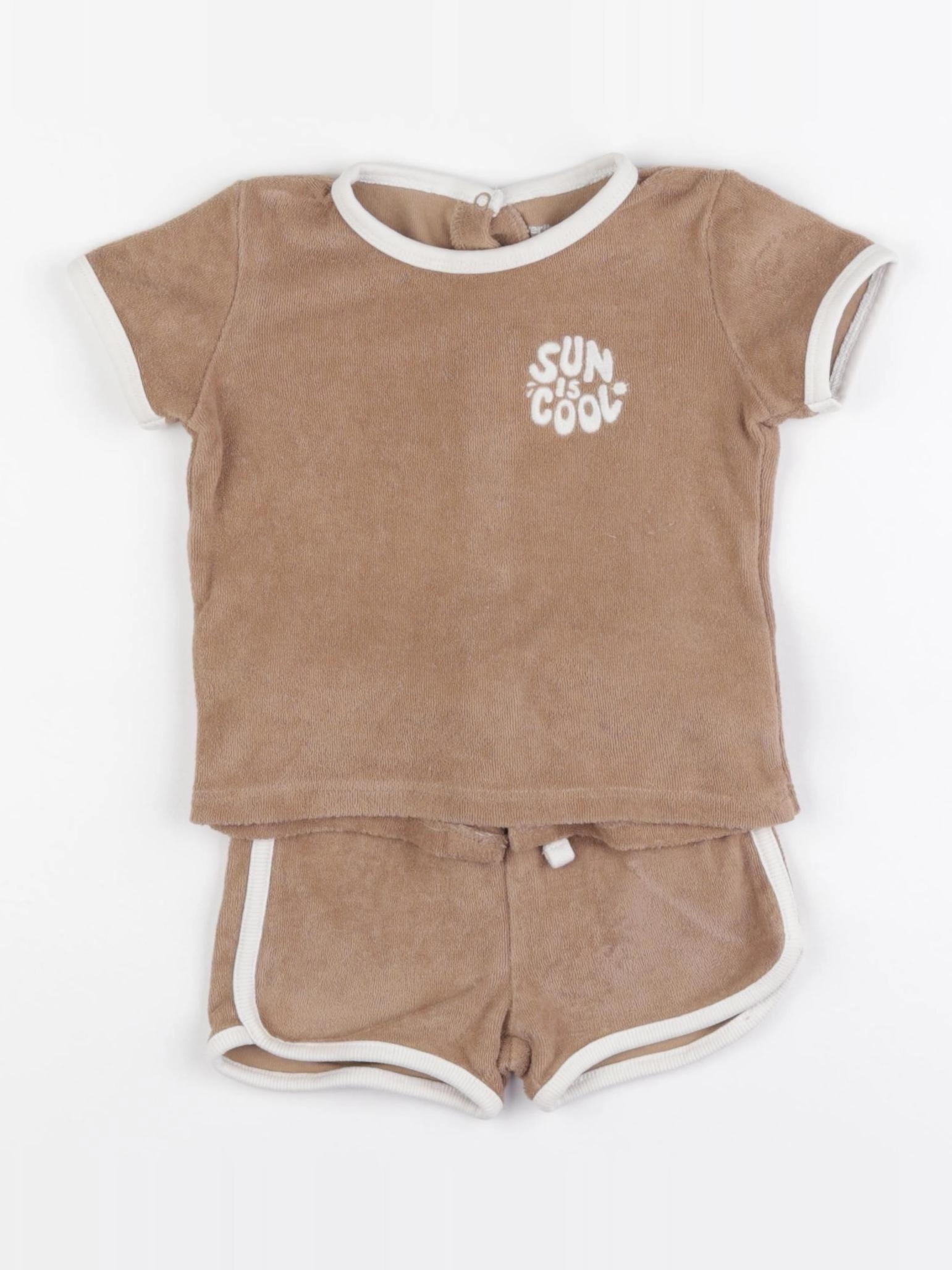 Vertbaudet - ensemble marron - 9 mois