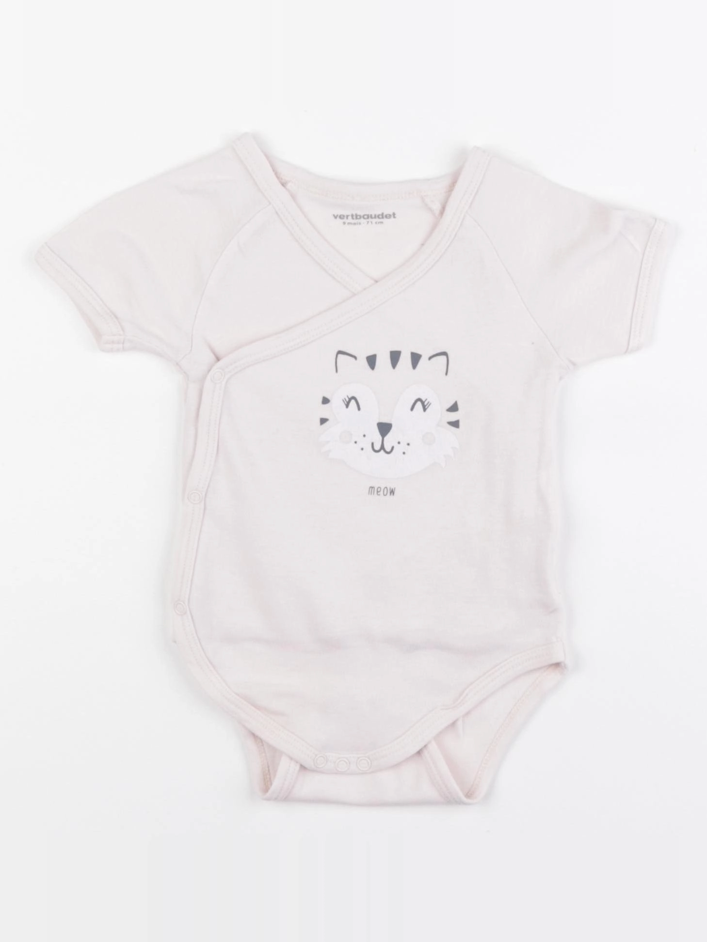 Vertbaudet - body rose - 9 mois