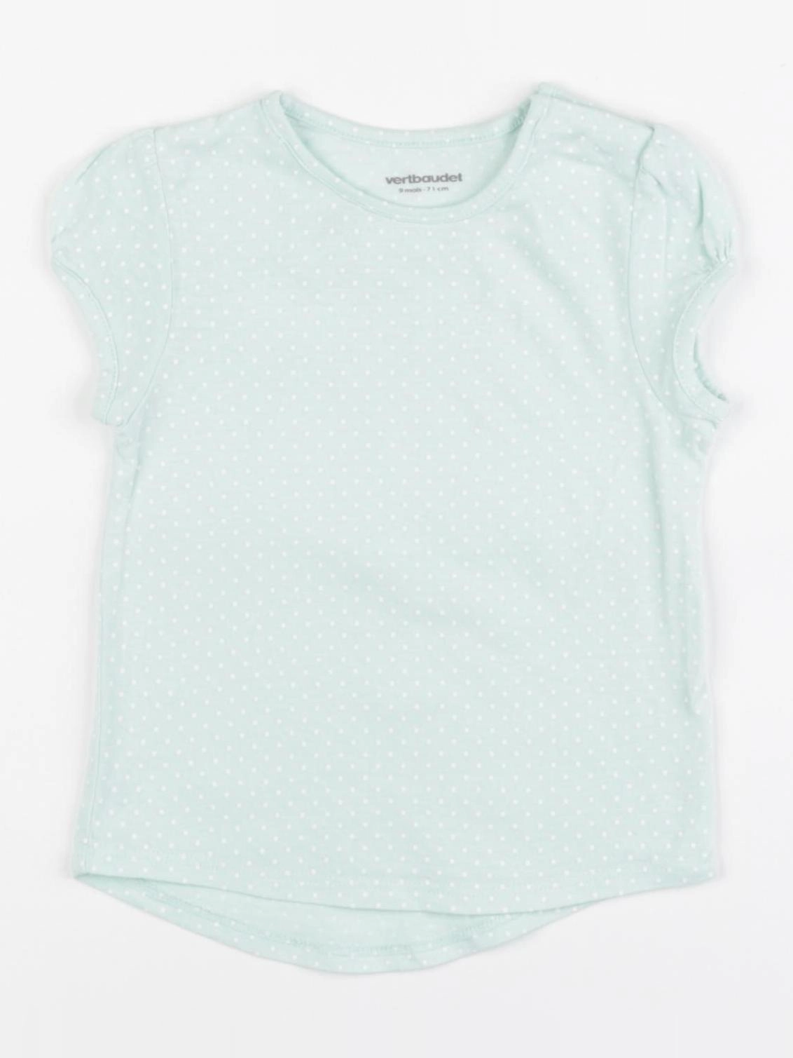 Vertbaudet - tee-shirt vert - 9 mois