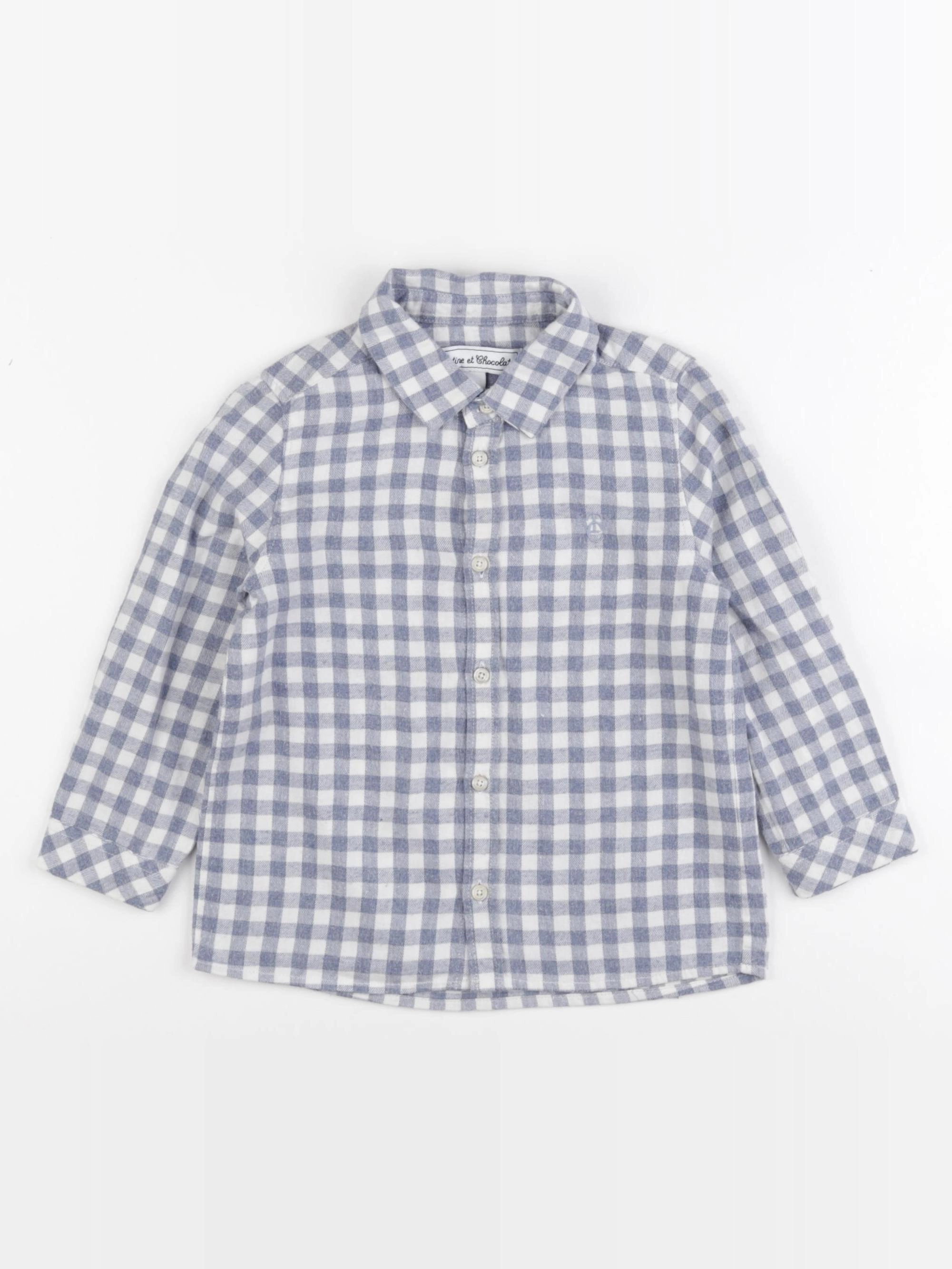 Tartine & Chocolat - chemise blanc, bleu - 3 ans