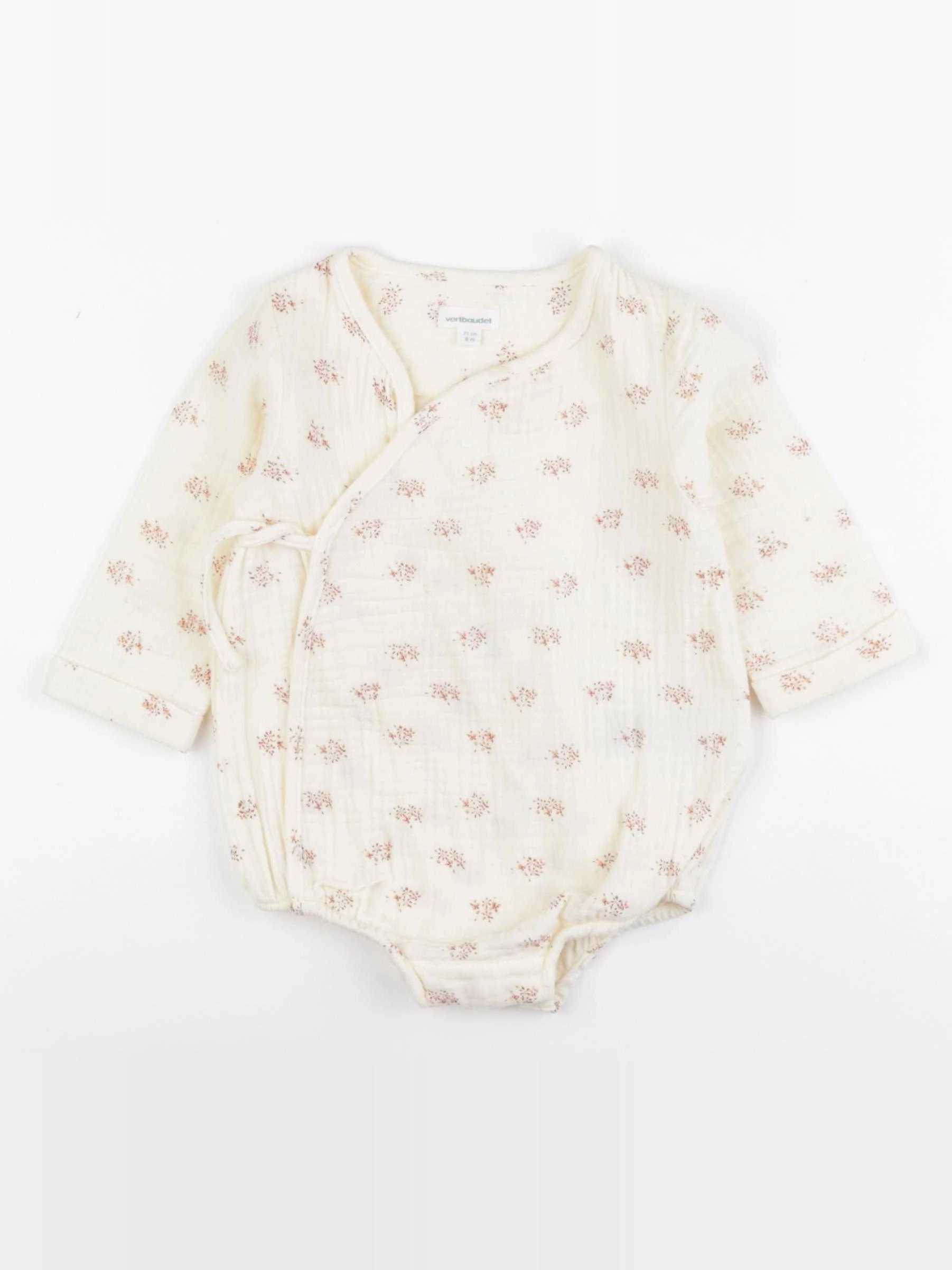 Vertbaudet - combinaison beige - 9 mois
